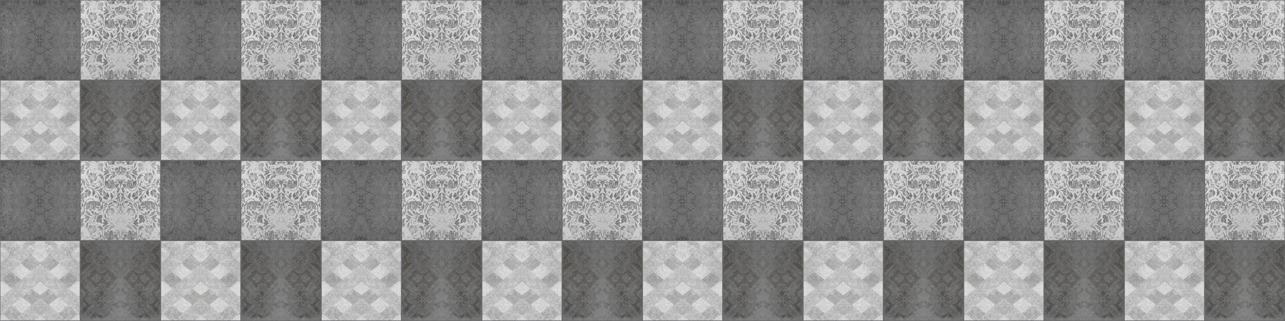Wandverkleidung Wohnzimmer-Nahtlose dunkle Vintage Fliesen