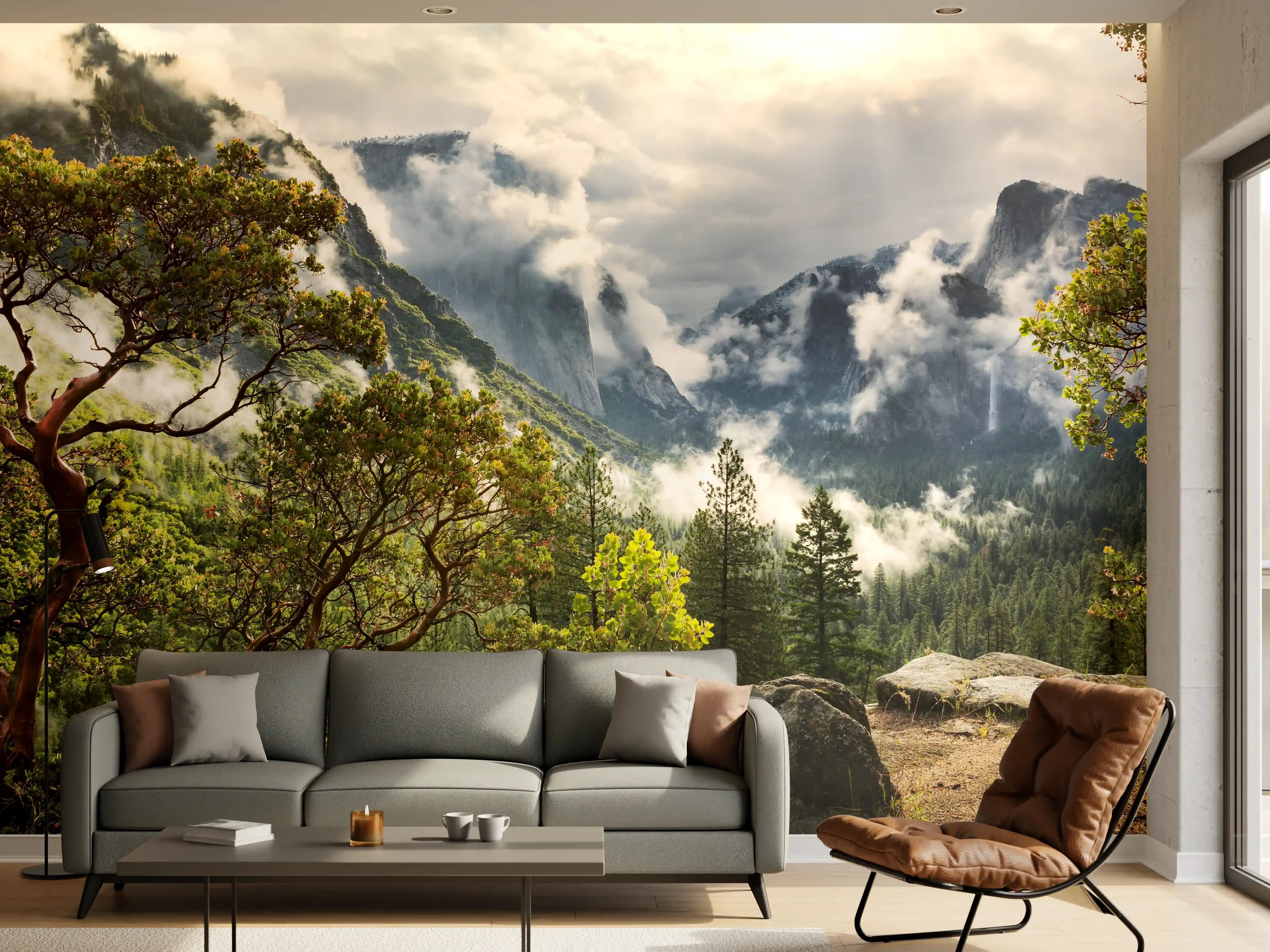 Wandverkleidung Wohnzimmer - Nationalpark - Kalifornien, USA