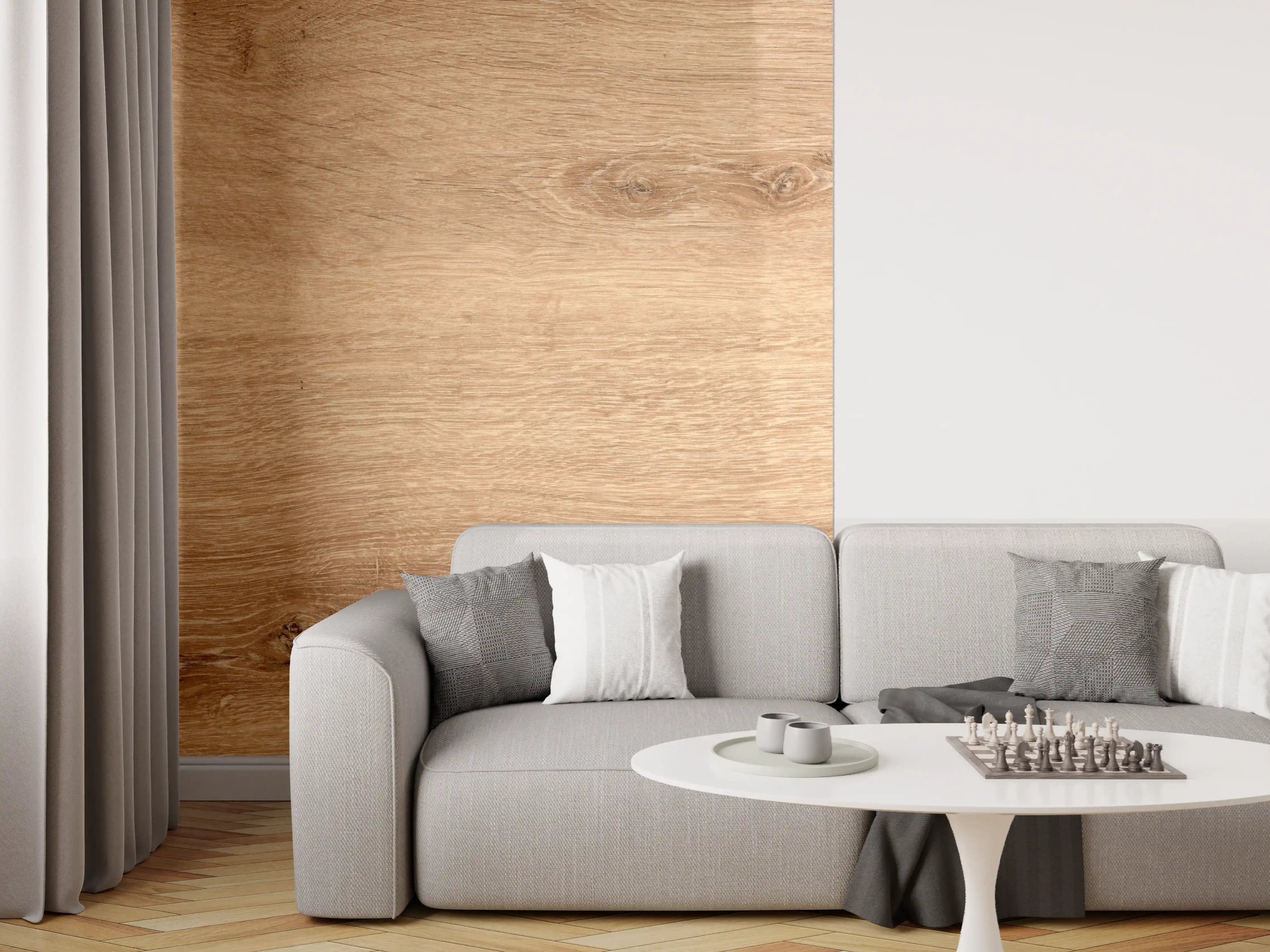 Wandverkleidung Wohnzimmer - Natürliche Bambusholz Planke