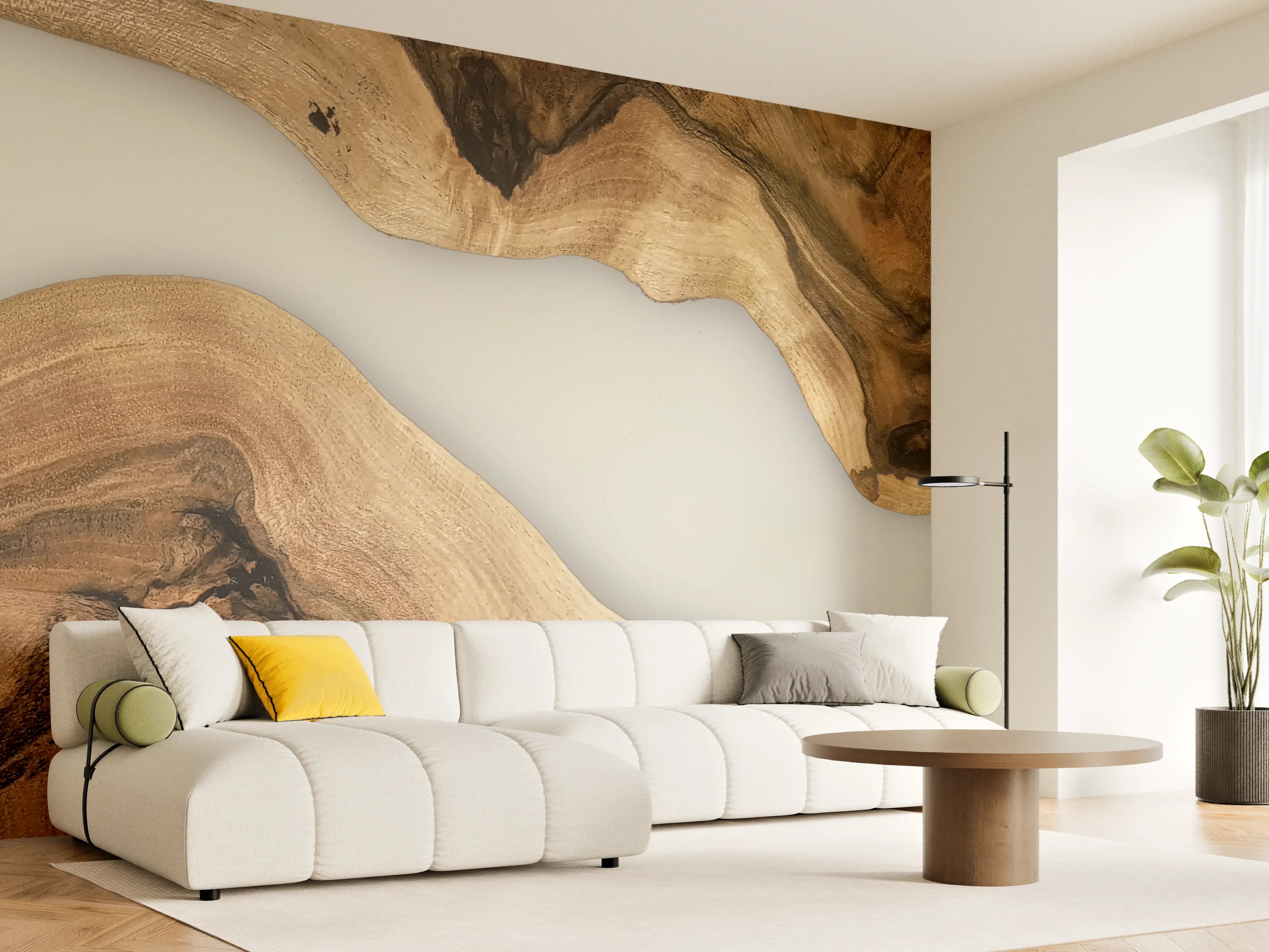 Wandverkleidung Wohnzimmer - Natürliche Holzdekoration