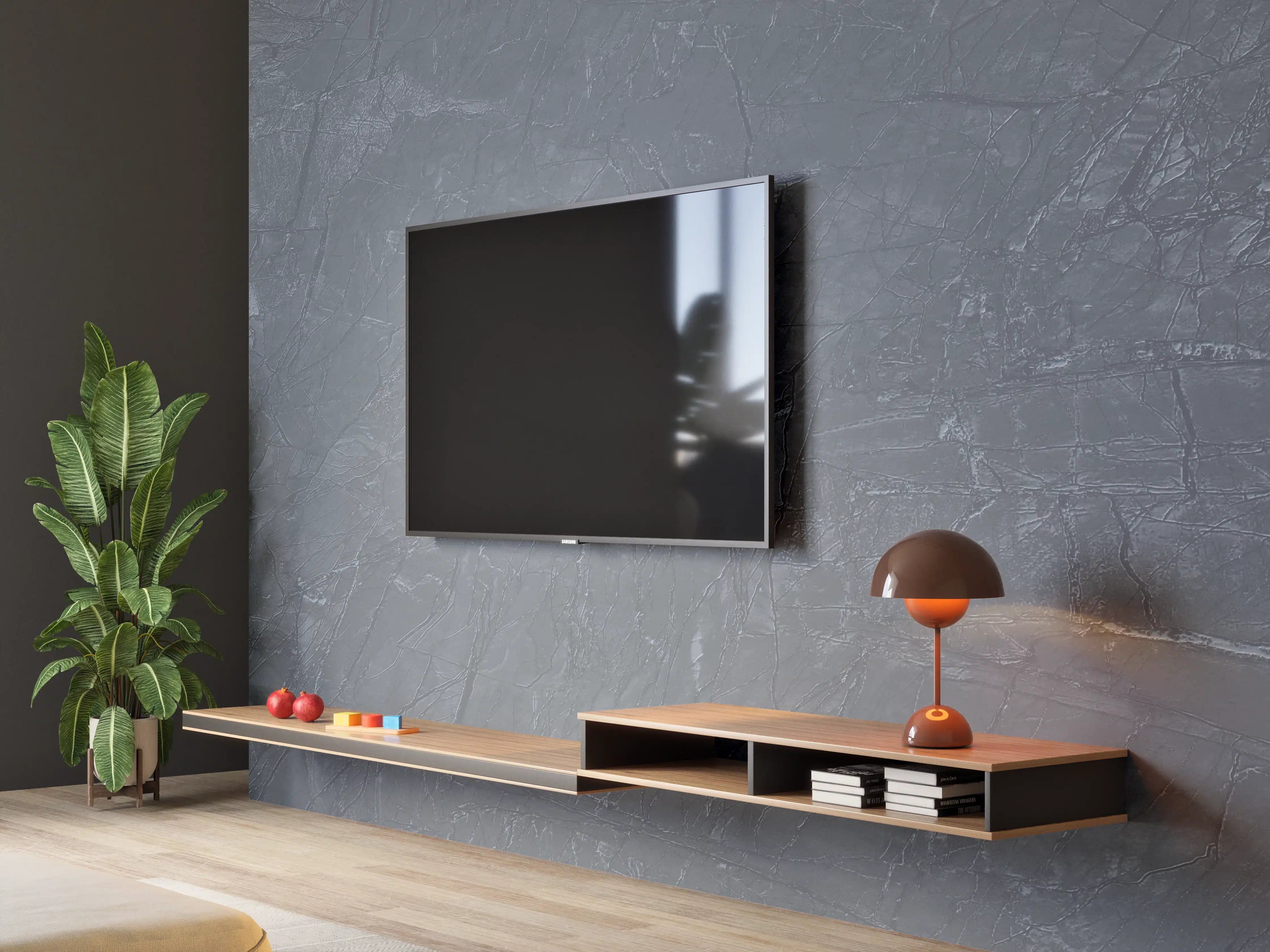 Wandverkleidung Wohnzimmer - Natürliche Mamortextur