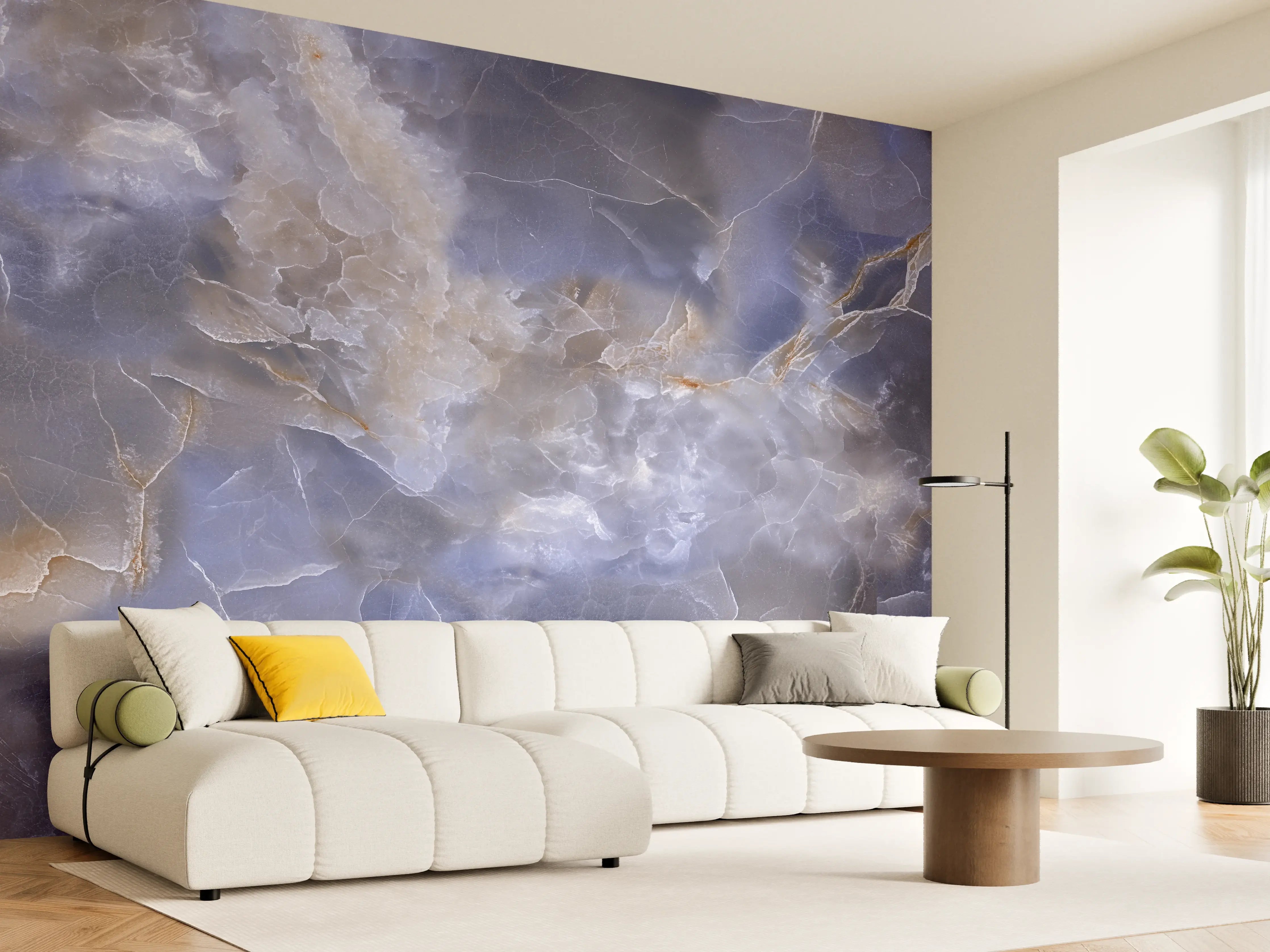 Wandverkleidung Wohnzimmer - Natürlicher Onyx-Marmor