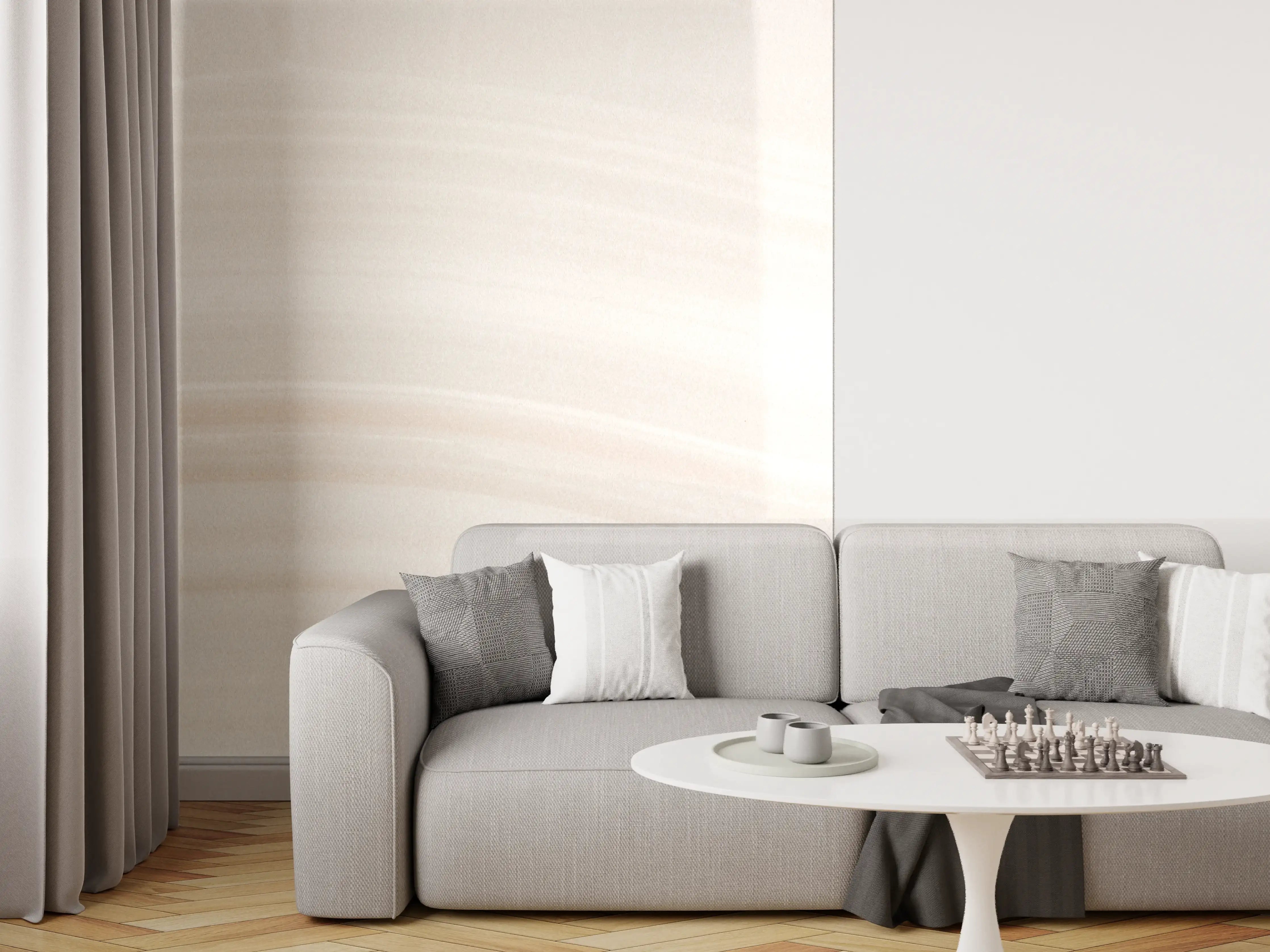 Wandverkleidung Wohnzimmer - Natürliches Onyxmarmormuster