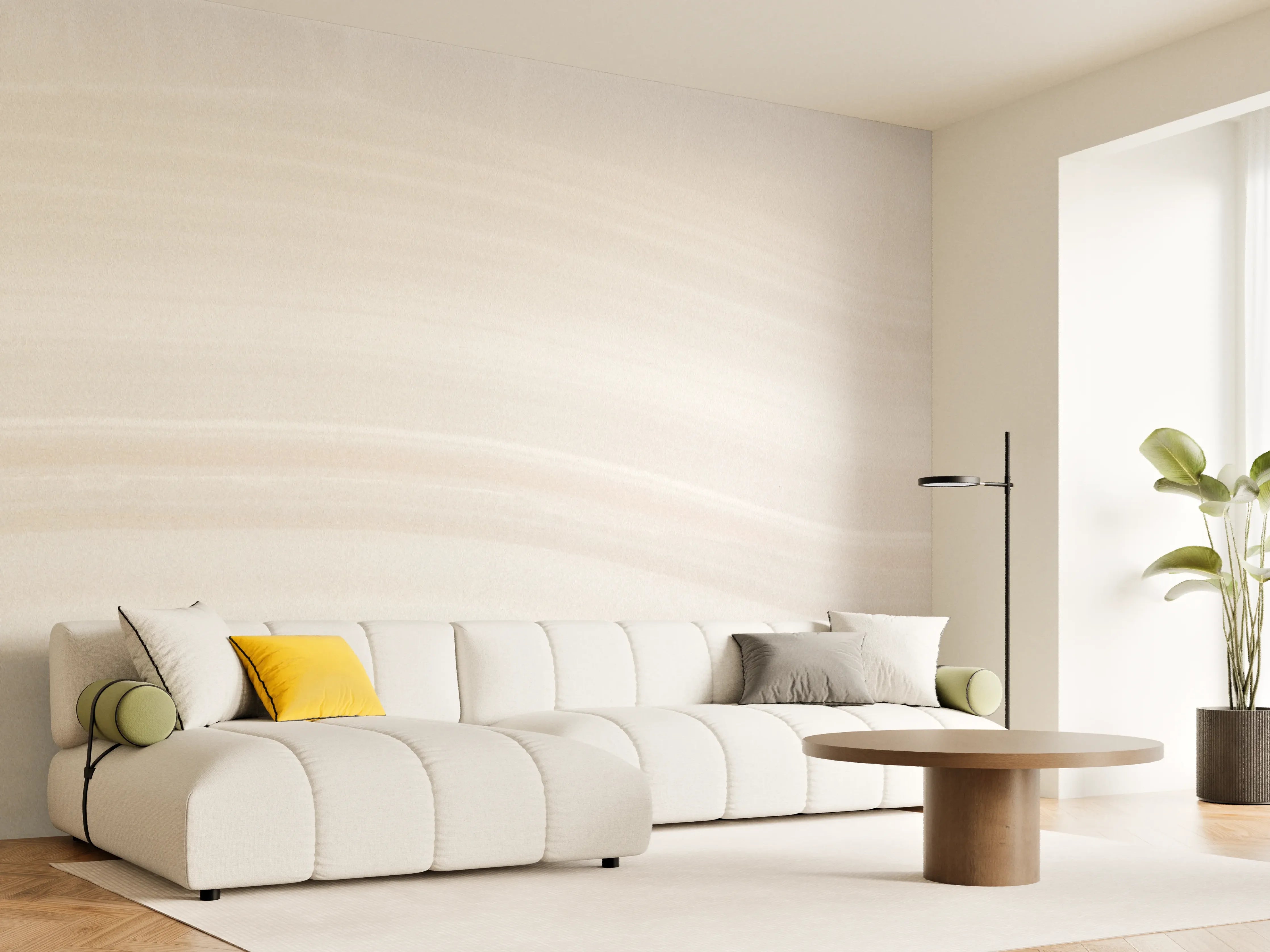 Wandverkleidung Wohnzimmer - Natürliches Onyxmarmormuster