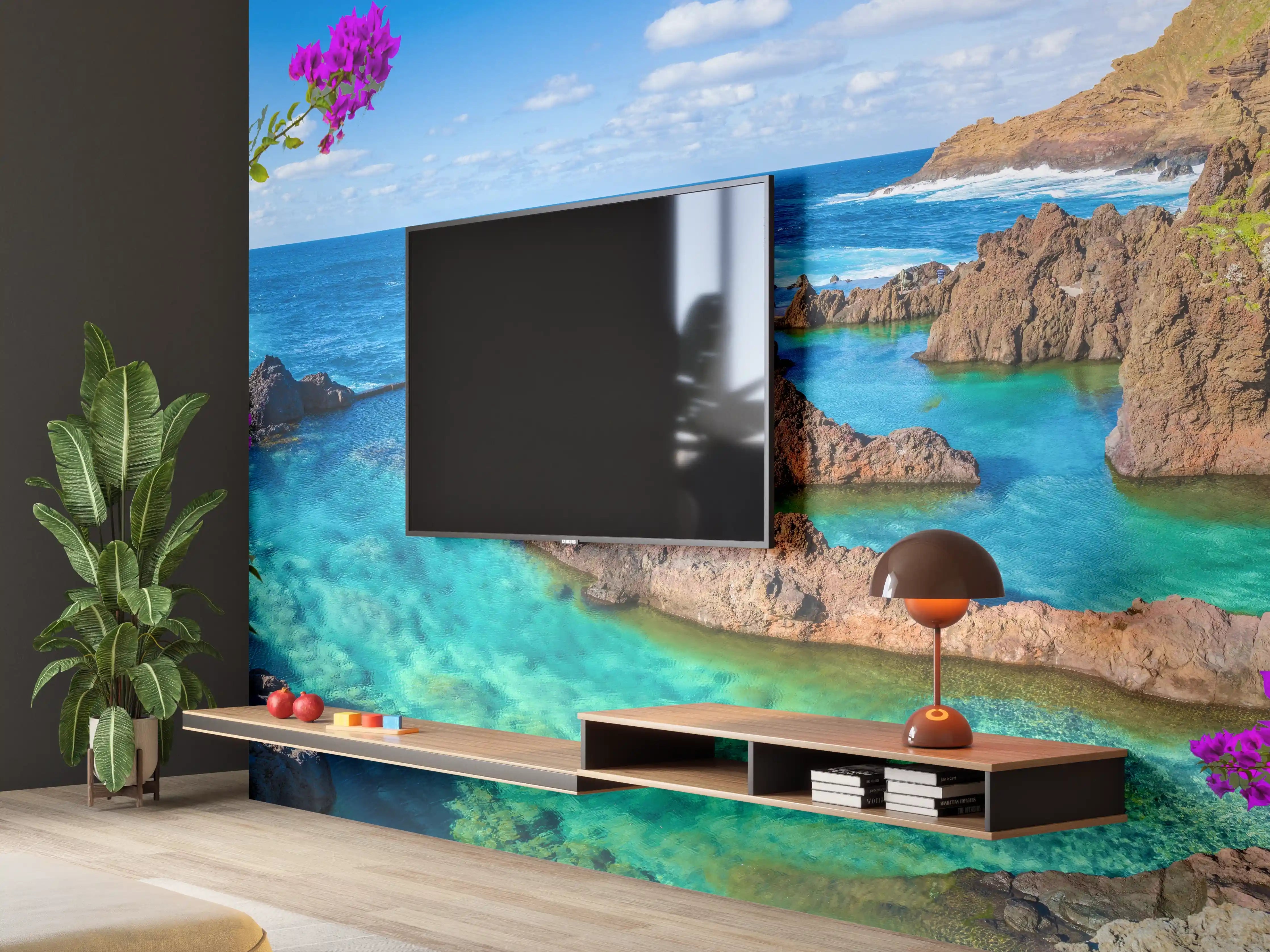 Wandverkleidung Wohnzimmer - Naturpool in Porto Moniz