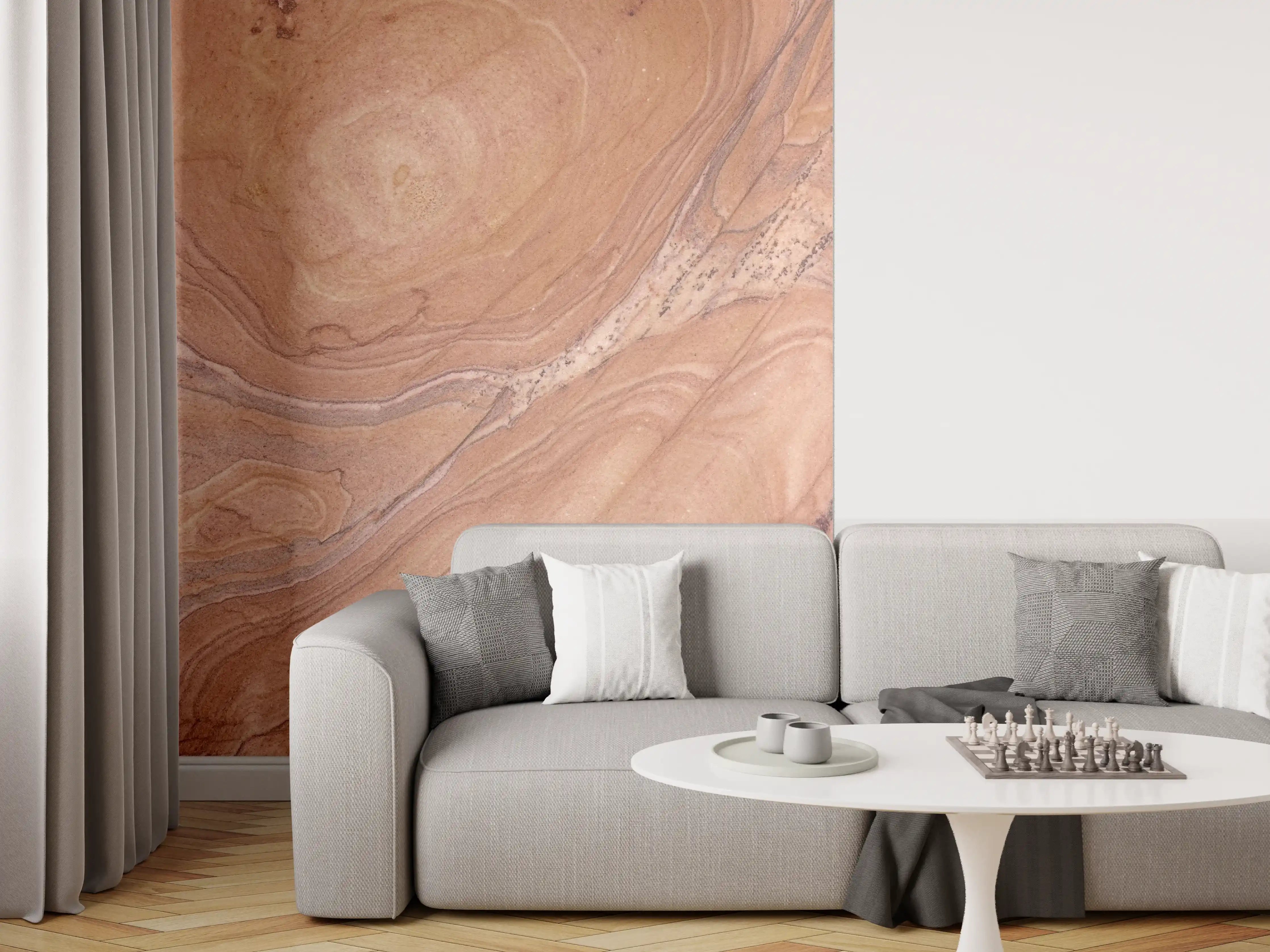 Wandverkleidung Wohnzimmer - Naturstein Natur Pur