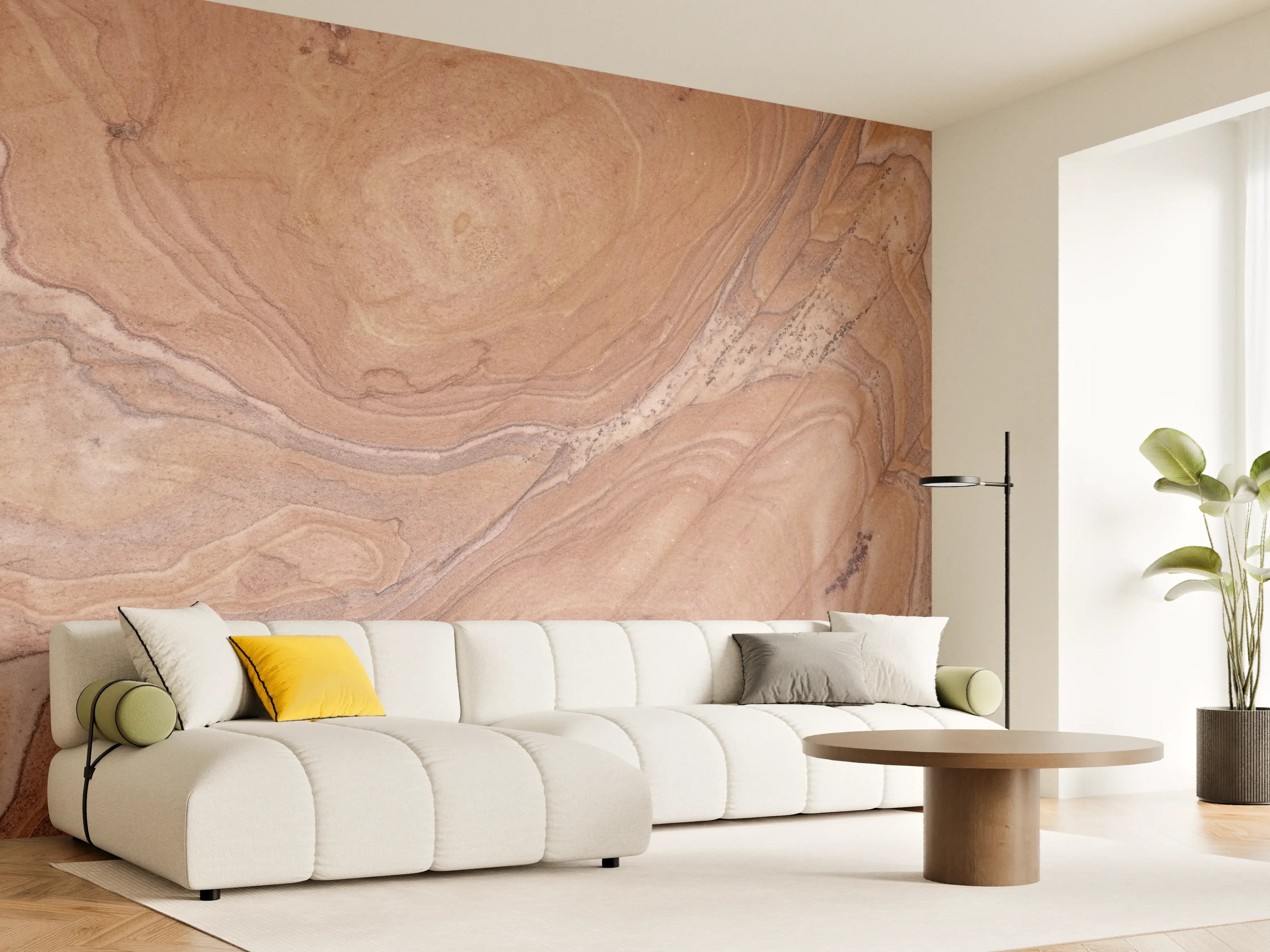 Wandverkleidung Wohnzimmer - Naturstein Natur Pur