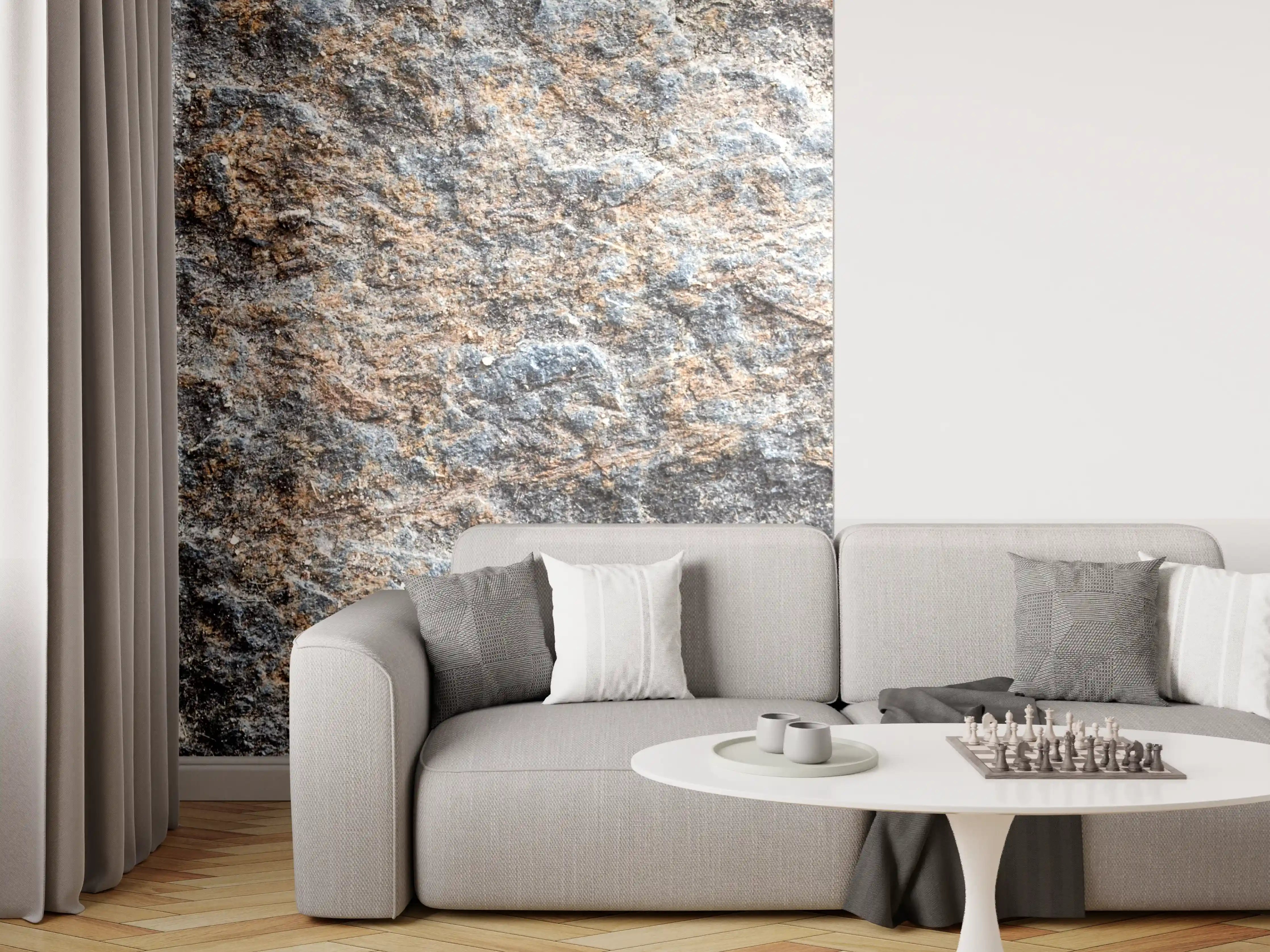 Wandverkleidung Wohnzimmer - Natursteintextur - Robuste Oberflächenoptik