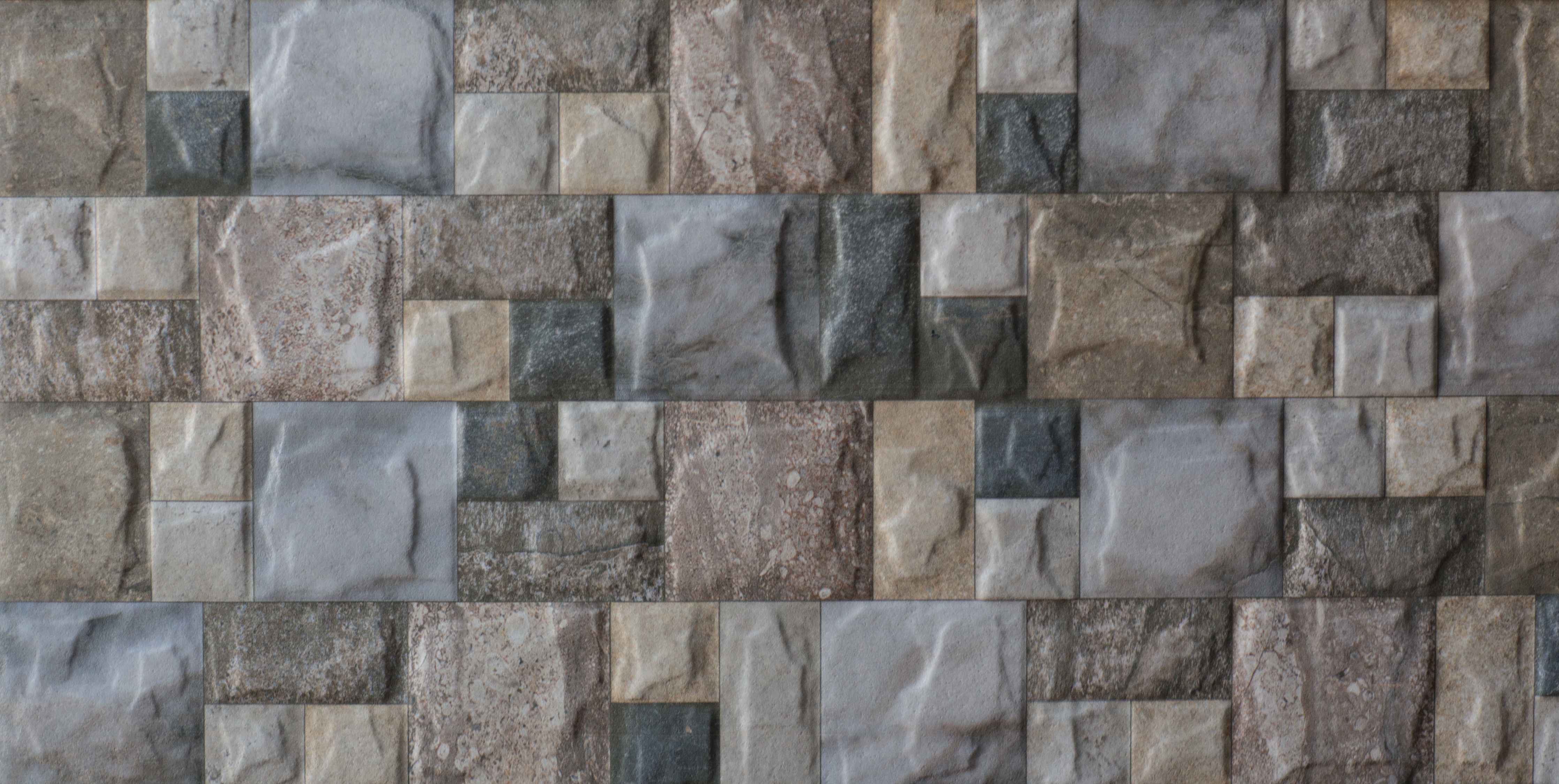 Wandverkleidung Wohnzimmer-Natursteinwand in neutralen Farben