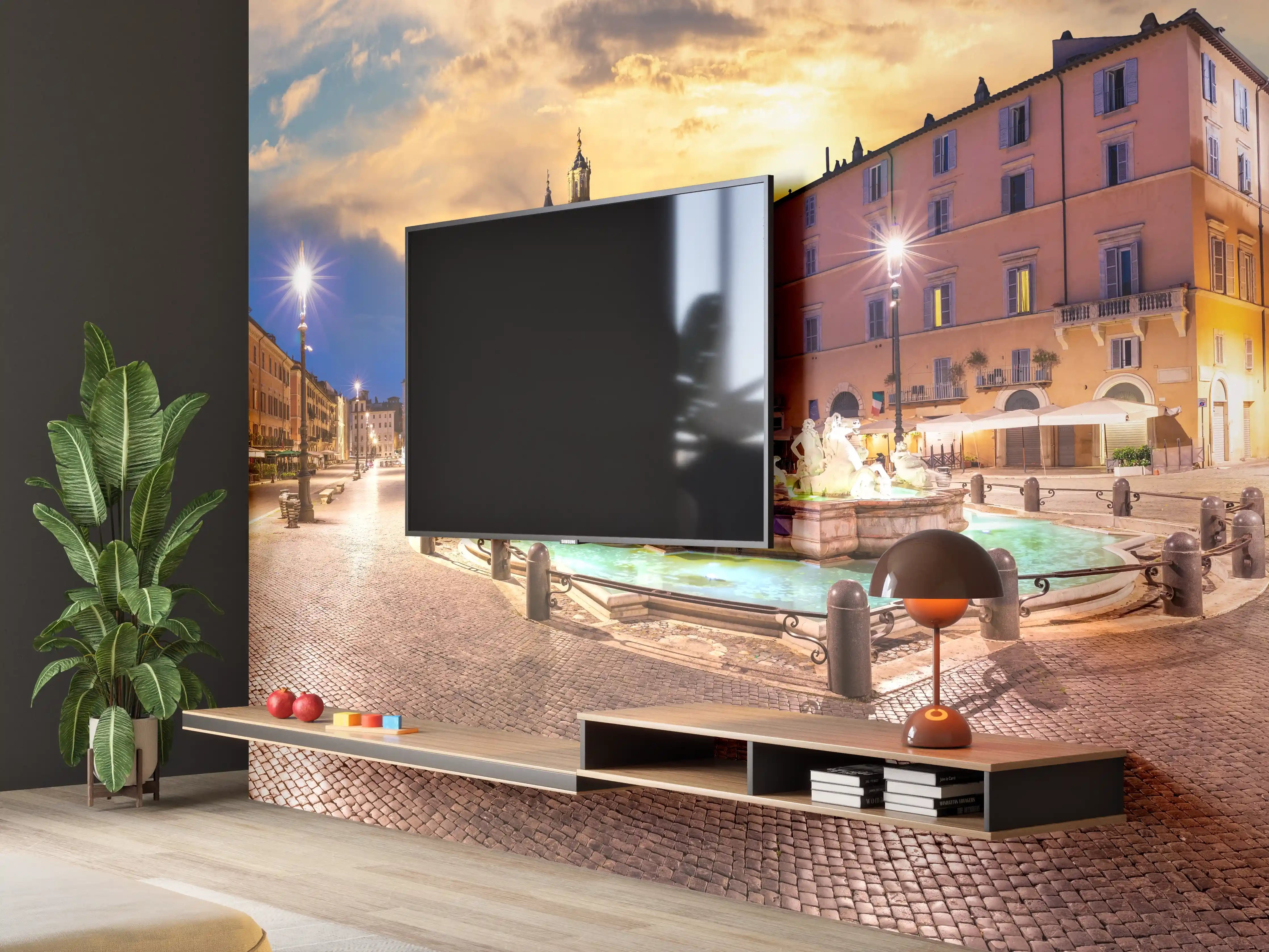 Wandverkleidung Wohnzimmer - Neptunbrunnen auf der Piazza Navona