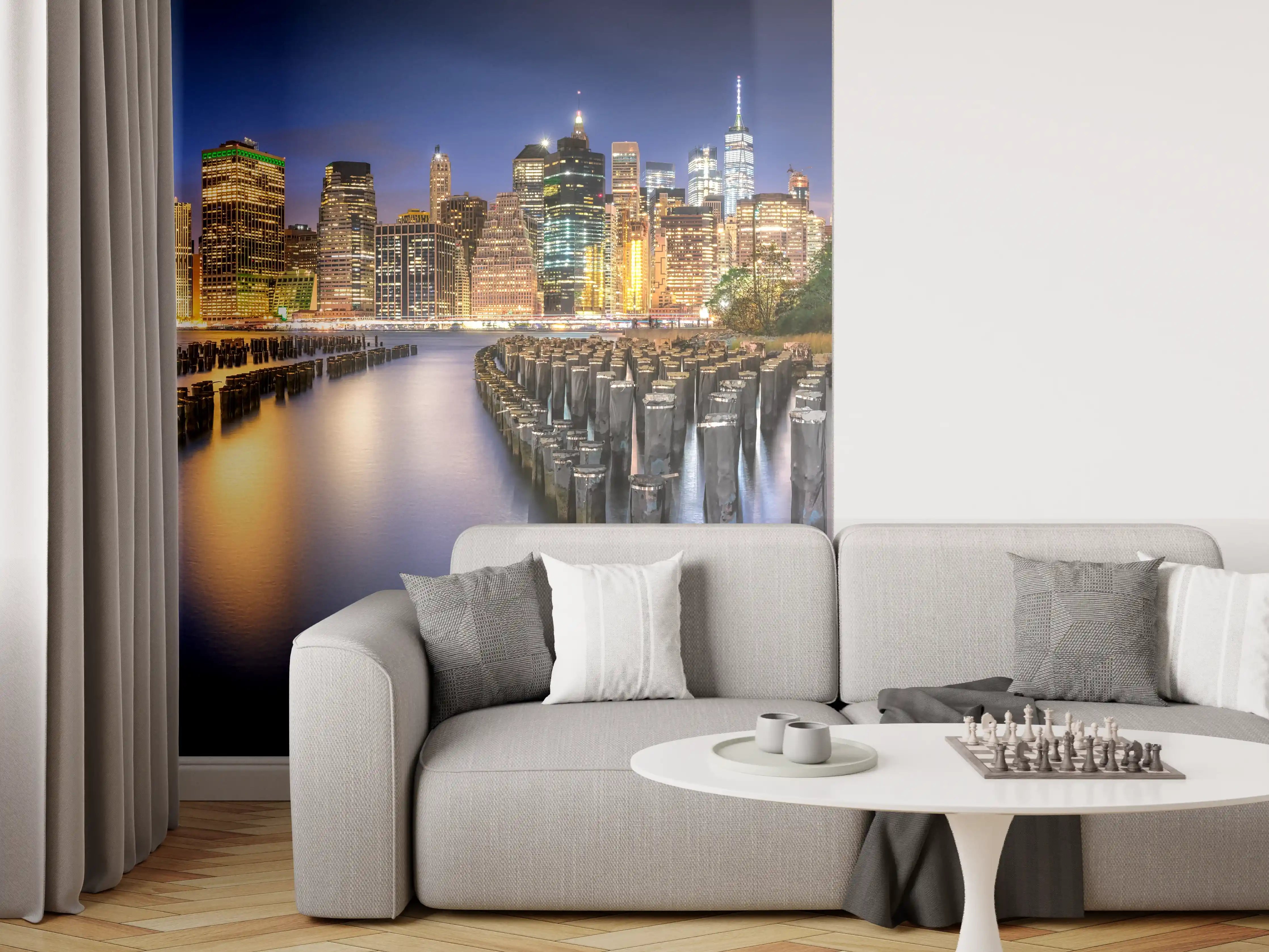 Wandverkleidung Wohnzimmer - New York City Skyline