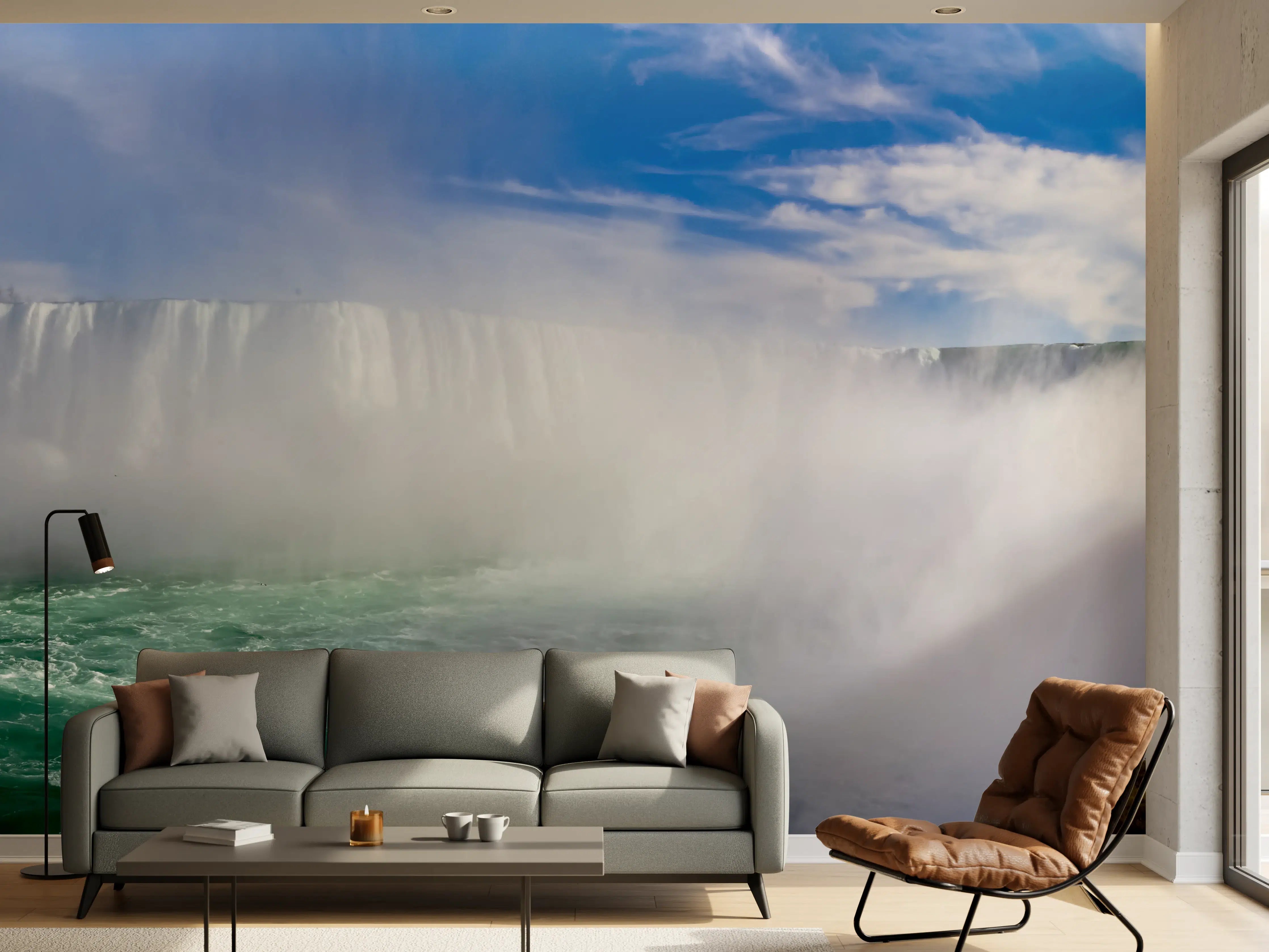 Wandverkleidung Wohnzimmer - Niagara Wasserfälle
