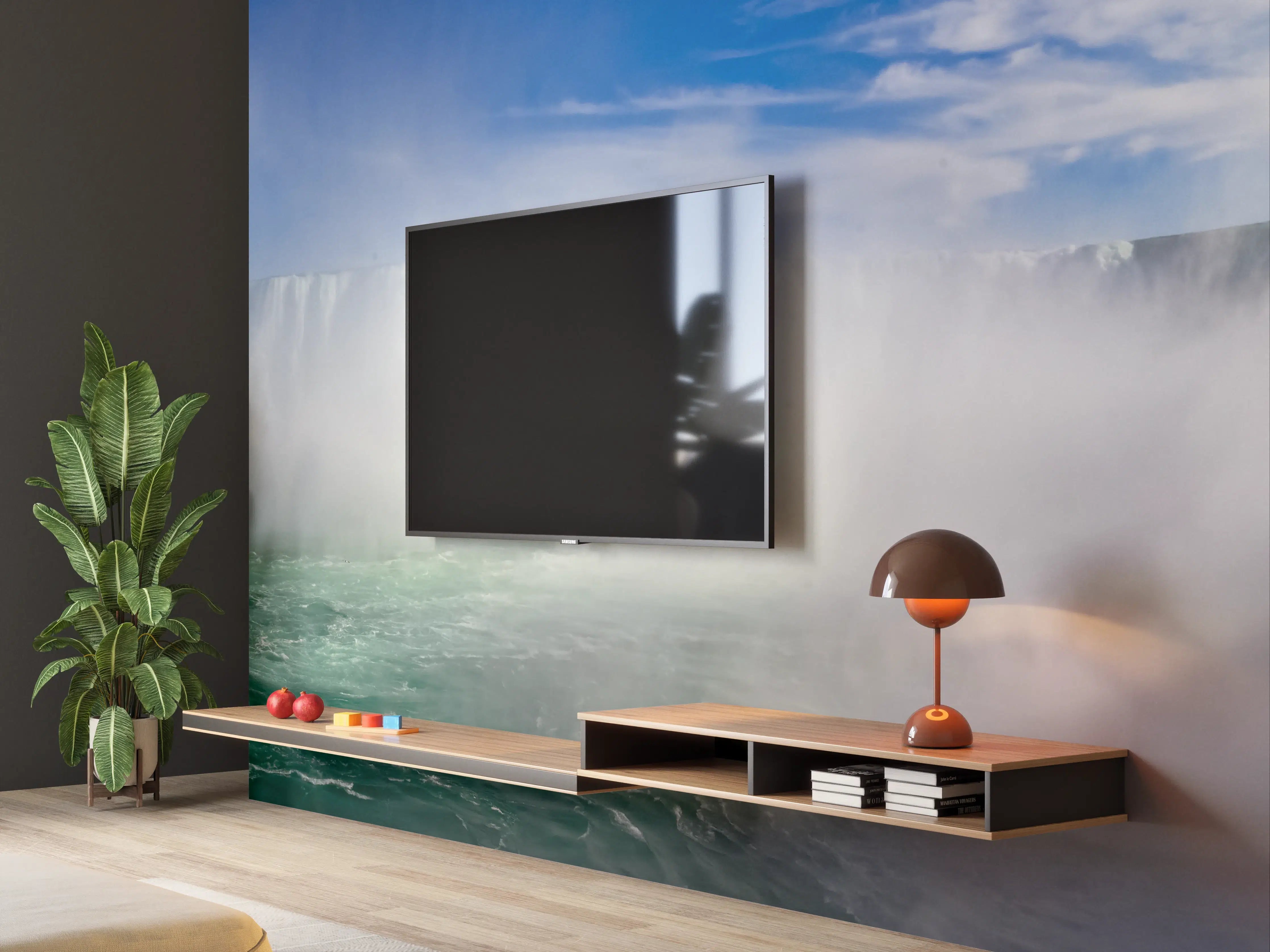 Wandverkleidung Wohnzimmer - Niagara Wasserfälle