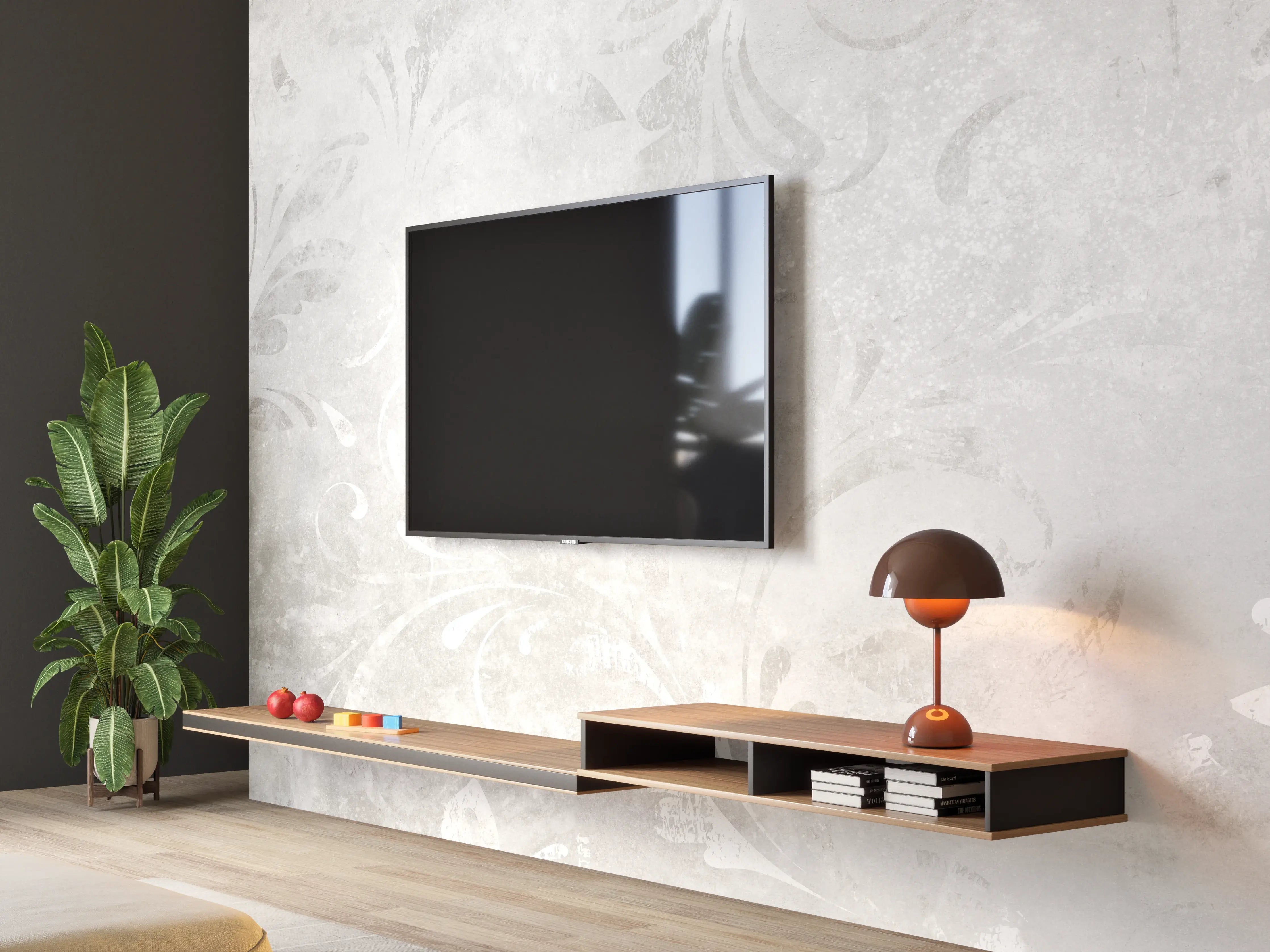 Wandverkleidung Wohnzimmer - Orientale Zement Tapete