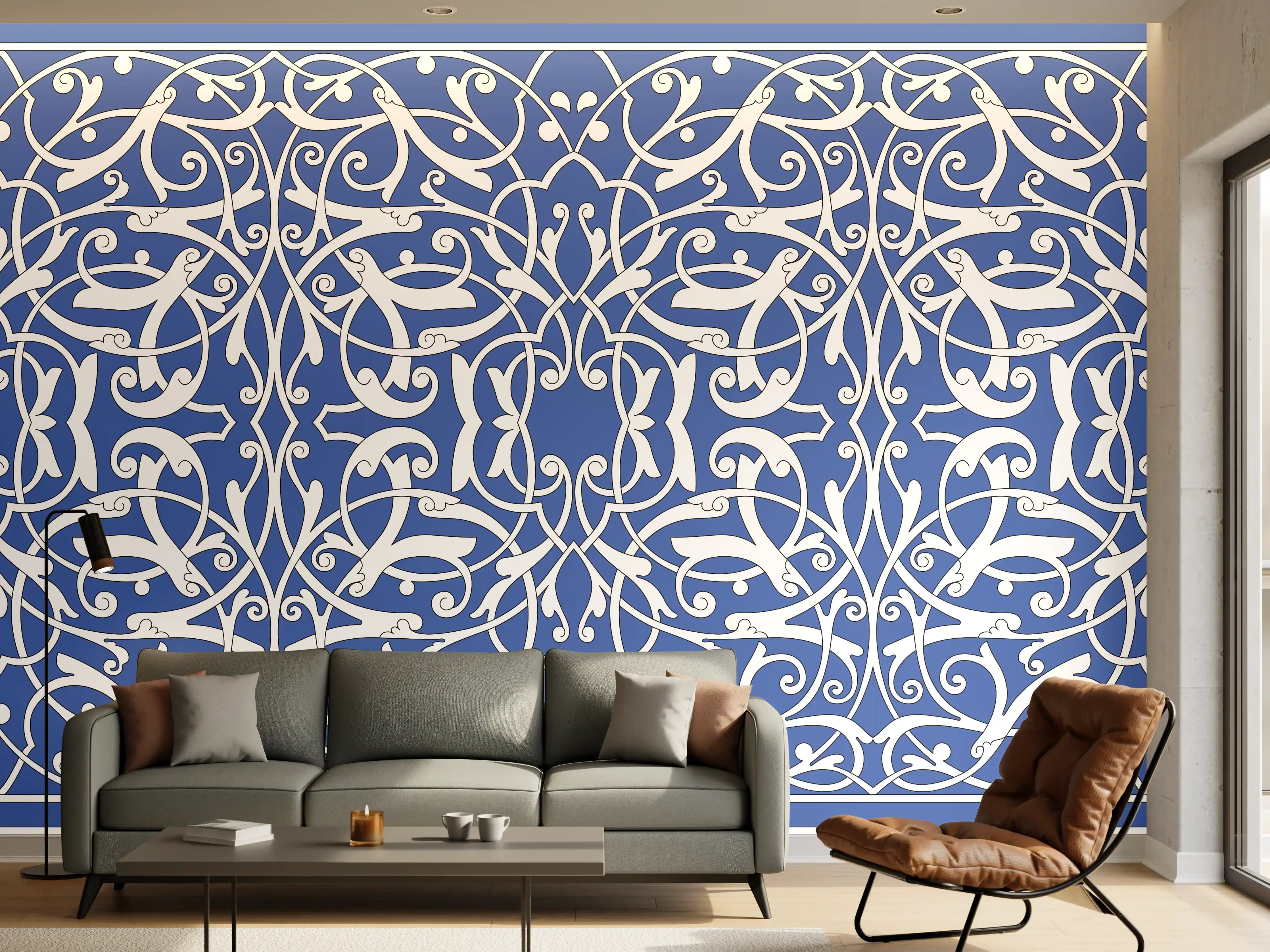 Wandverkleidung Wohnzimmer - Orientalische Fliesen 2