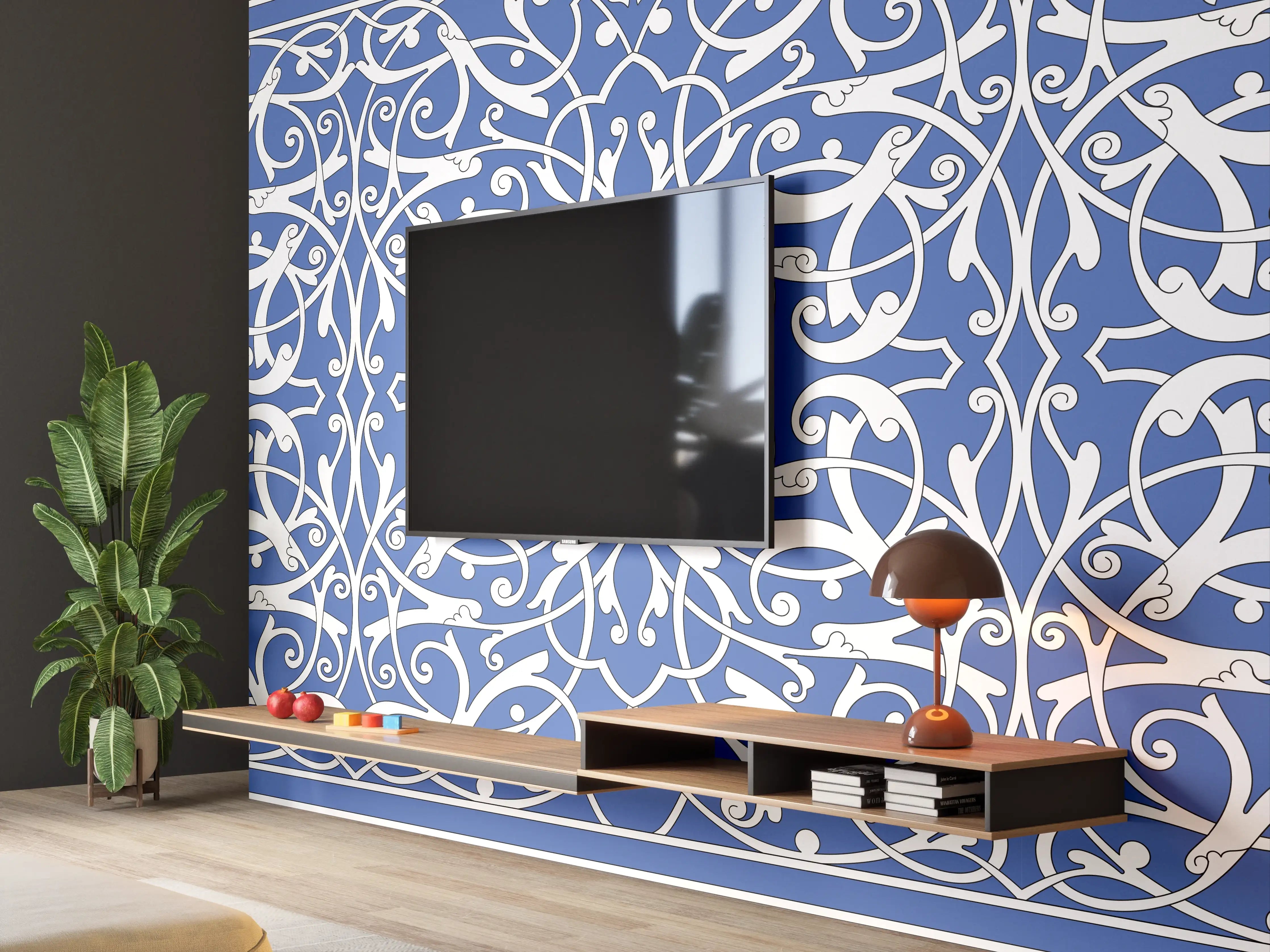 Wandverkleidung Wohnzimmer - Orientalische Fliesen 2