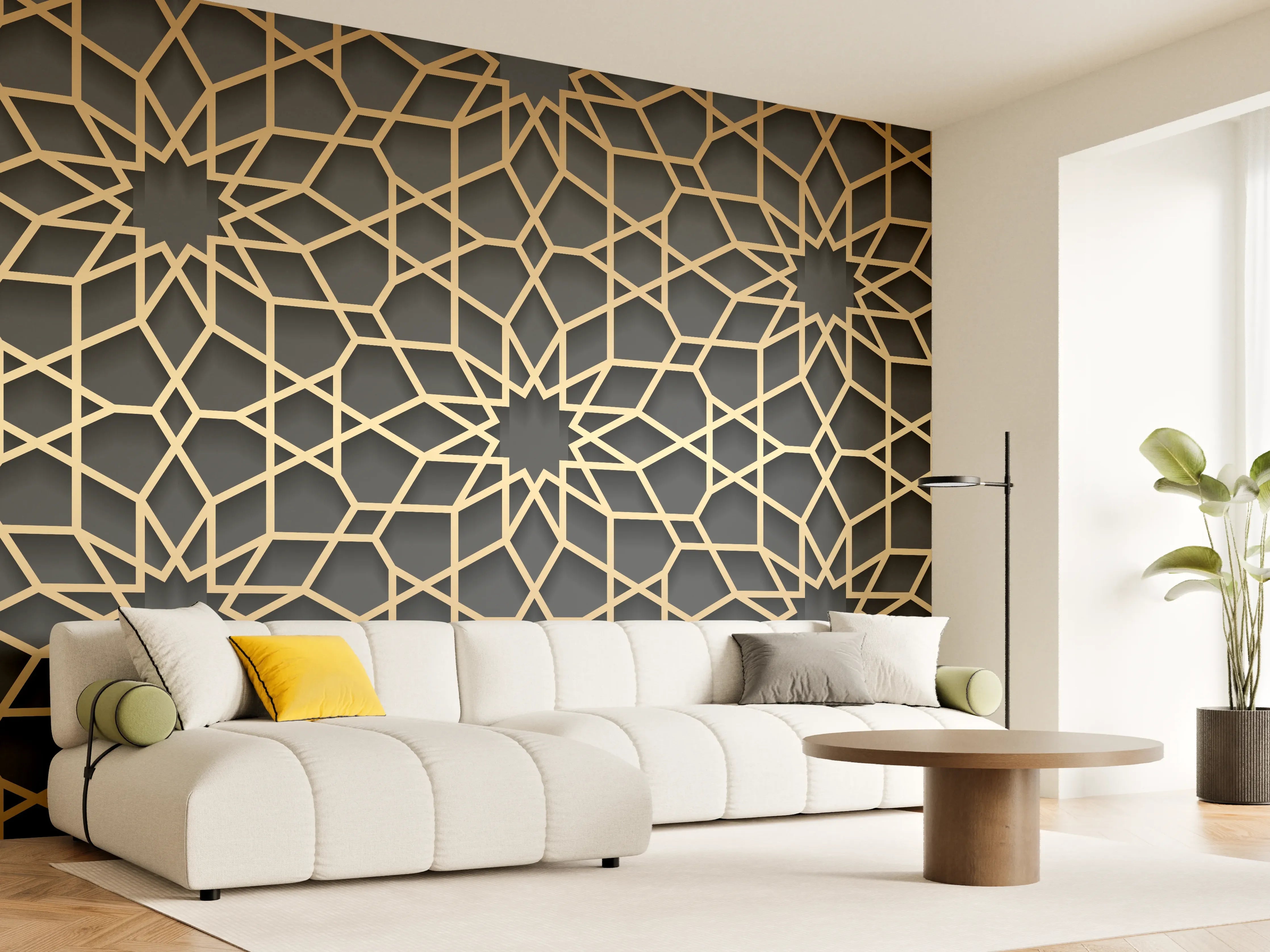 Wandverkleidung Wohnzimmer - Orientalische Muster