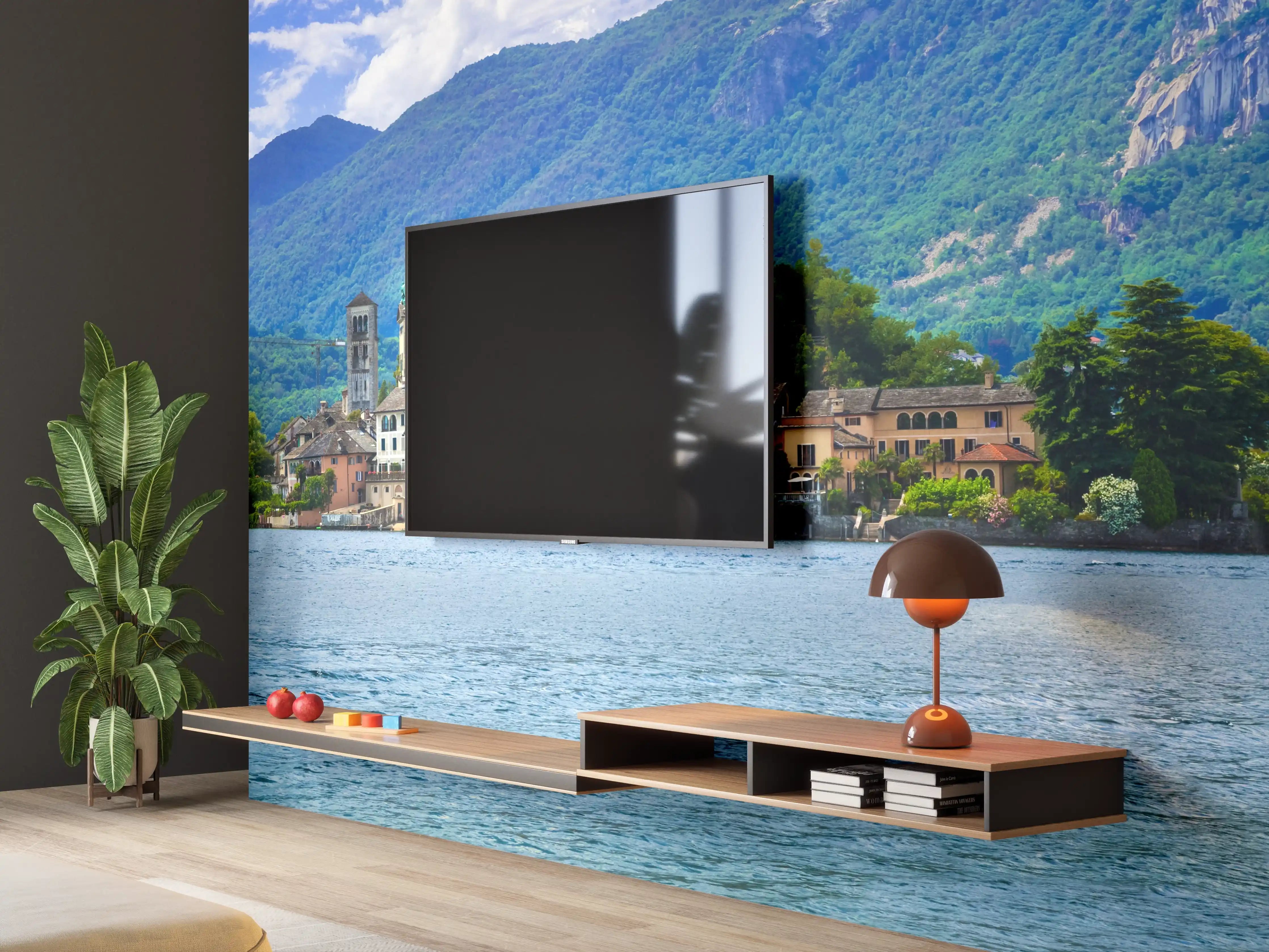 Wandverkleidung Wohnzimmer - Ortasee - Italien