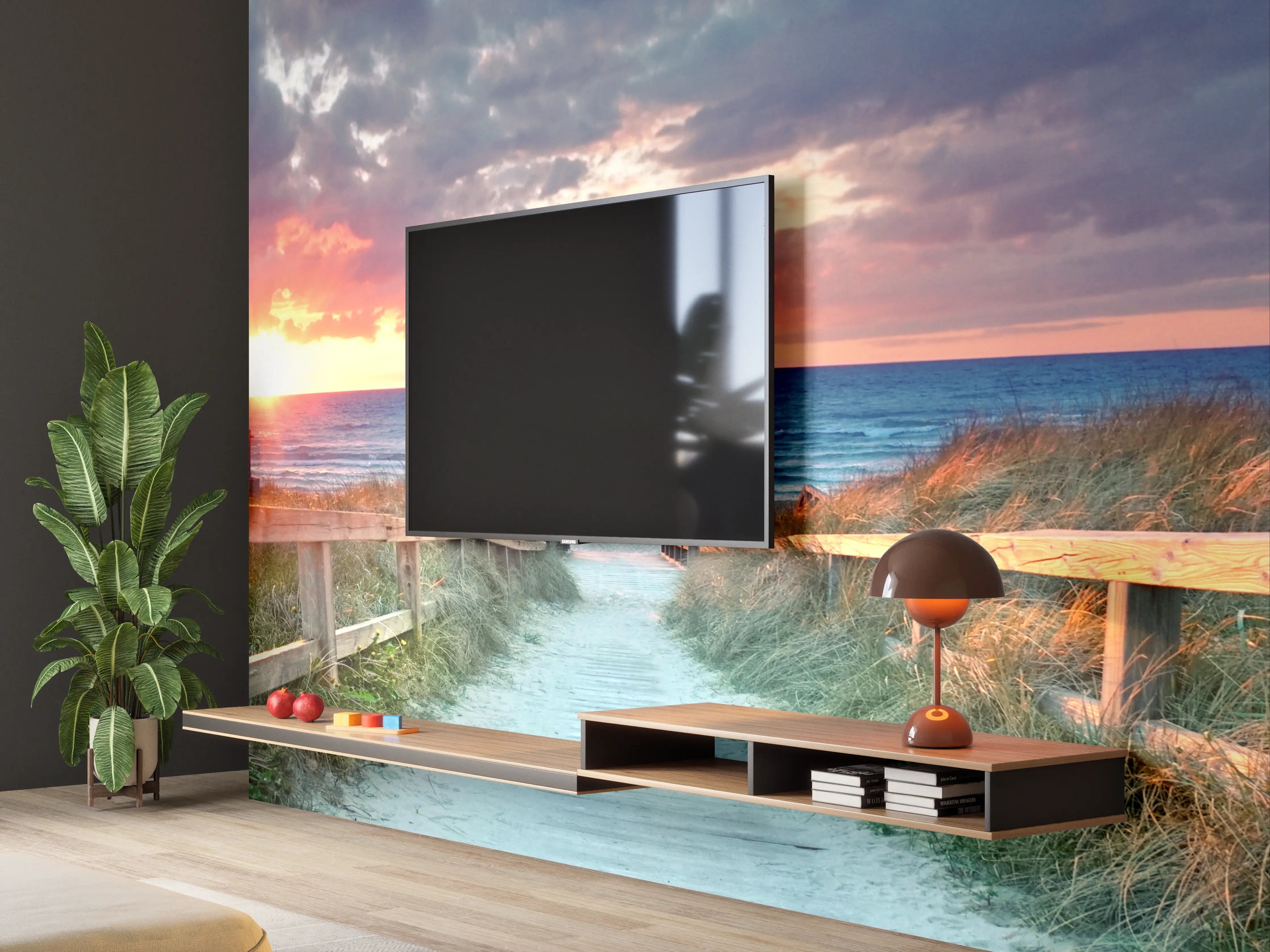 Wandverkleidung Wohnzimmer - Ostseepanorama