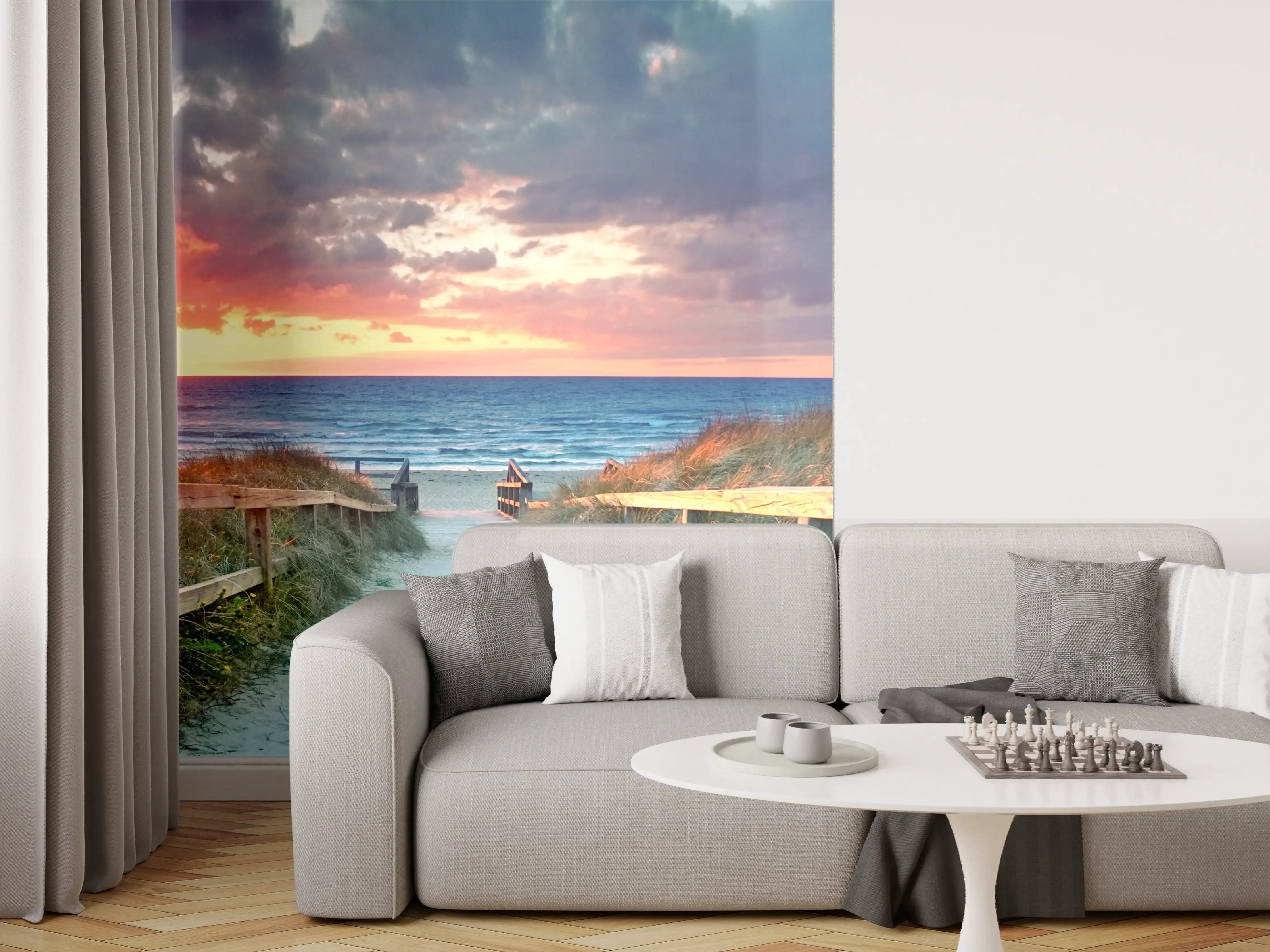 Wandverkleidung Wohnzimmer - Ostseepanorama