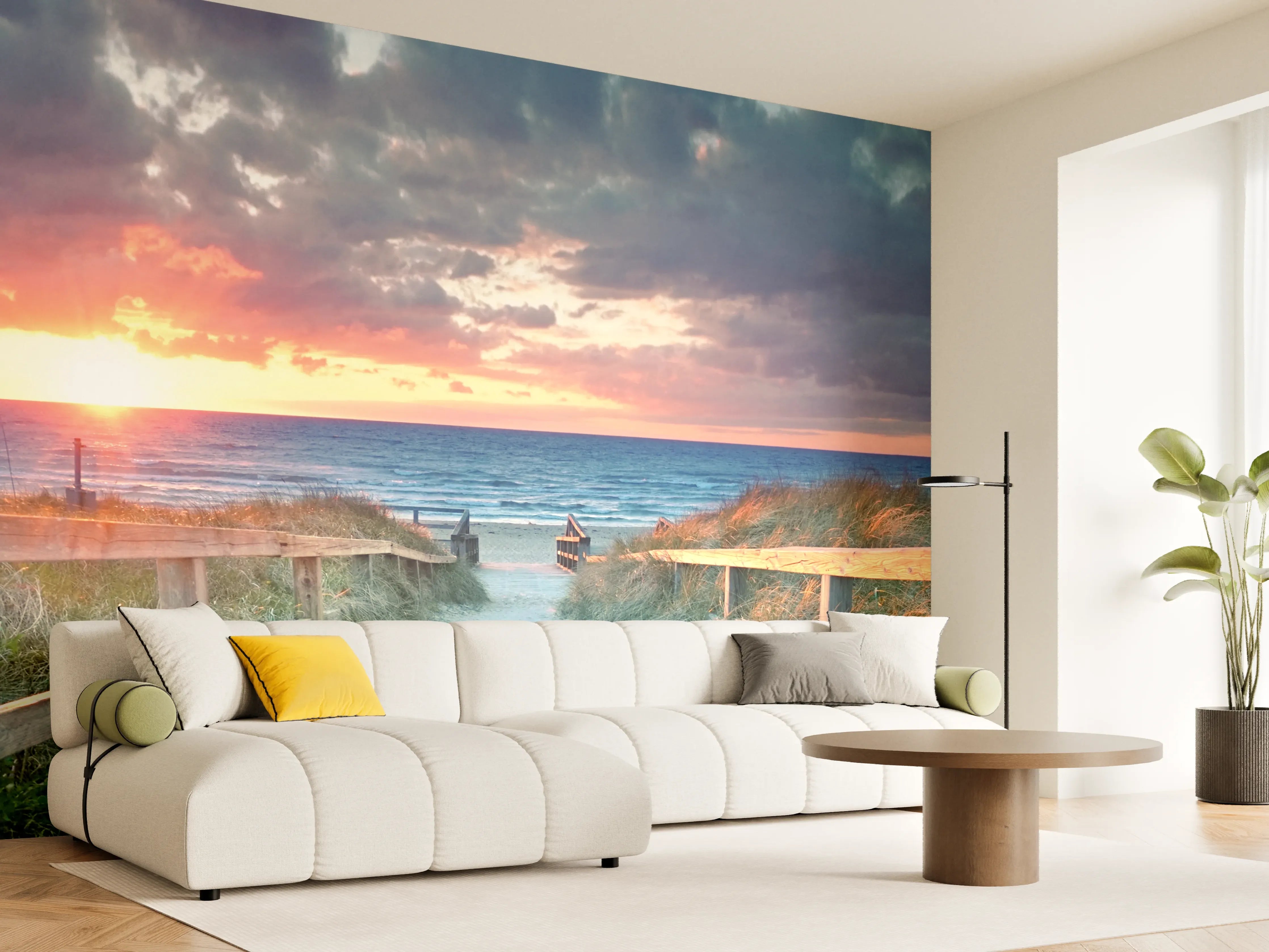 Wandverkleidung Wohnzimmer - Ostseepanorama