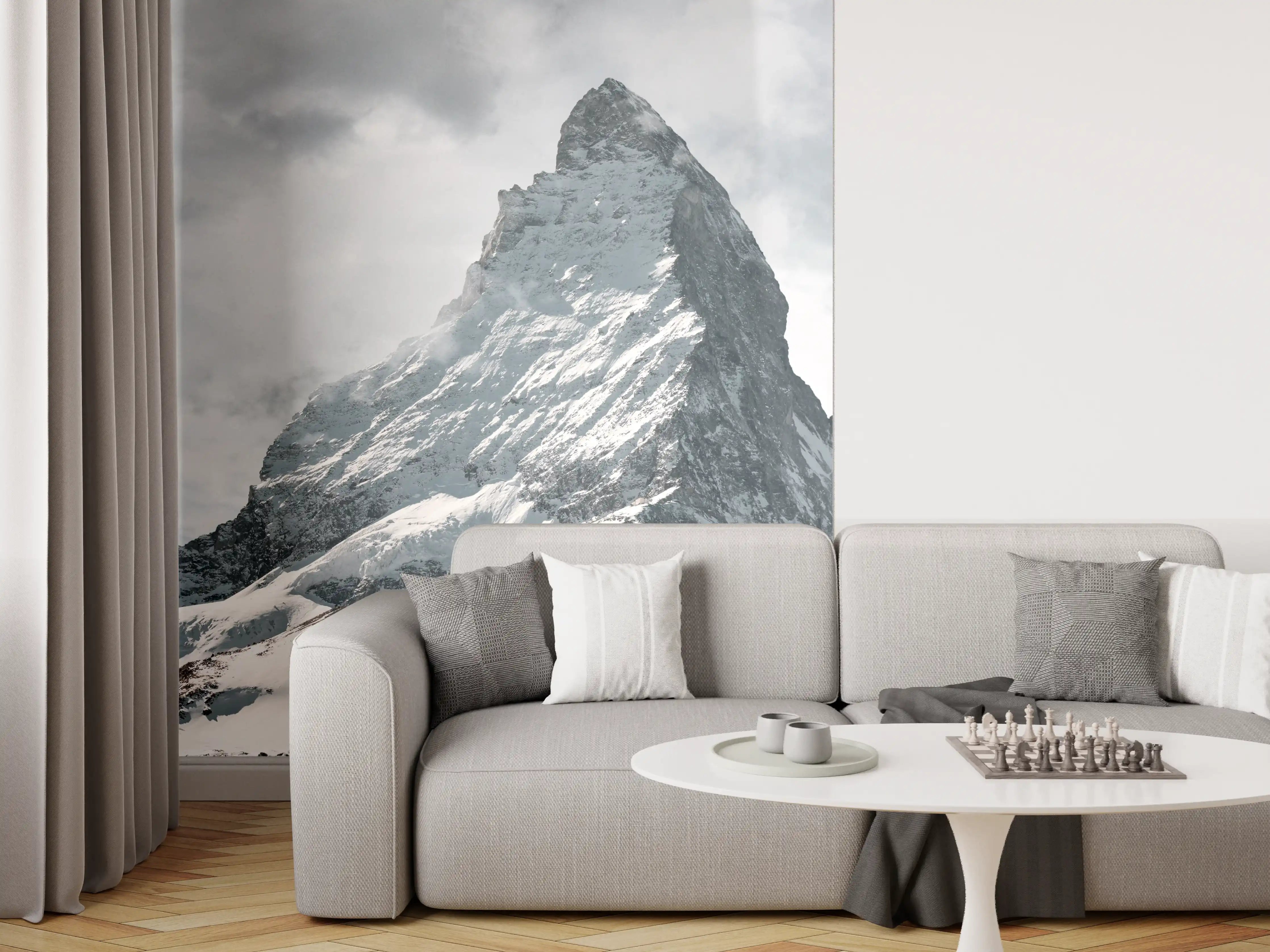 Wandverkleidung Wohnzimmer - Panorama - Majestätischer Matterhorn - Alpen
