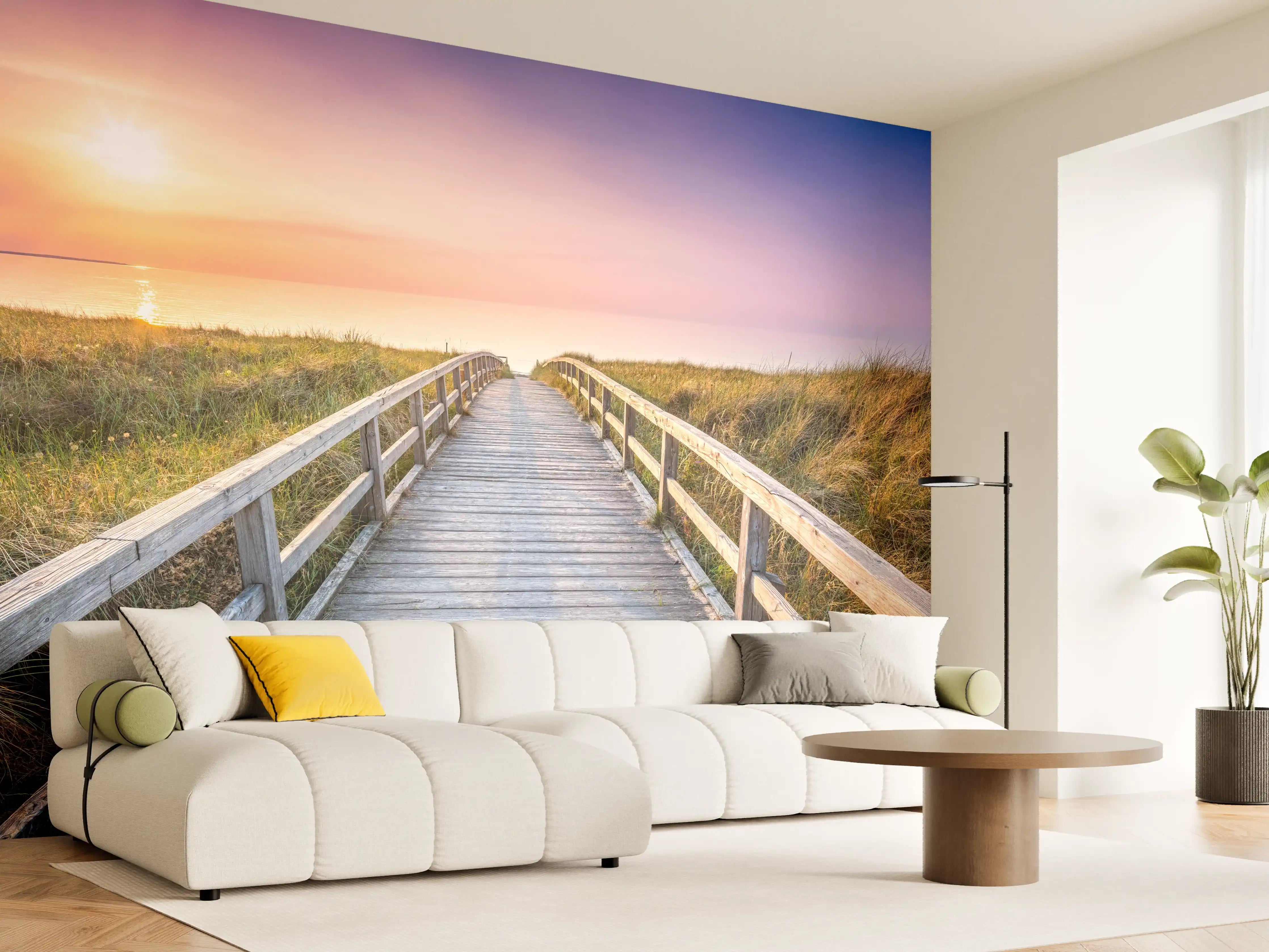 Wandverkleidung Wohnzimmer - Panorama - Wandern am Stand