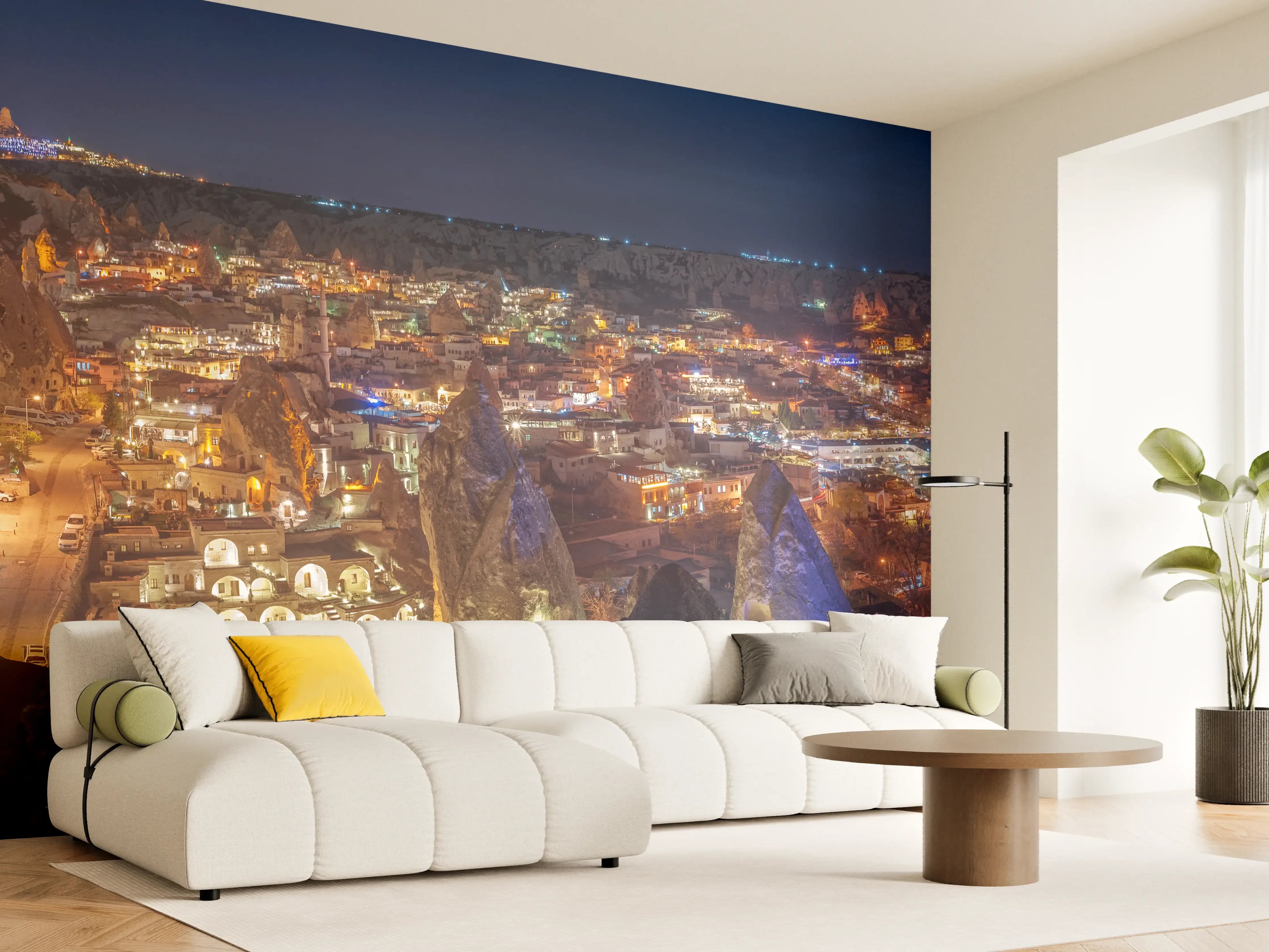 Wandverkleidung Wohnzimmer - Panorama auf Göreme - Kapadokien