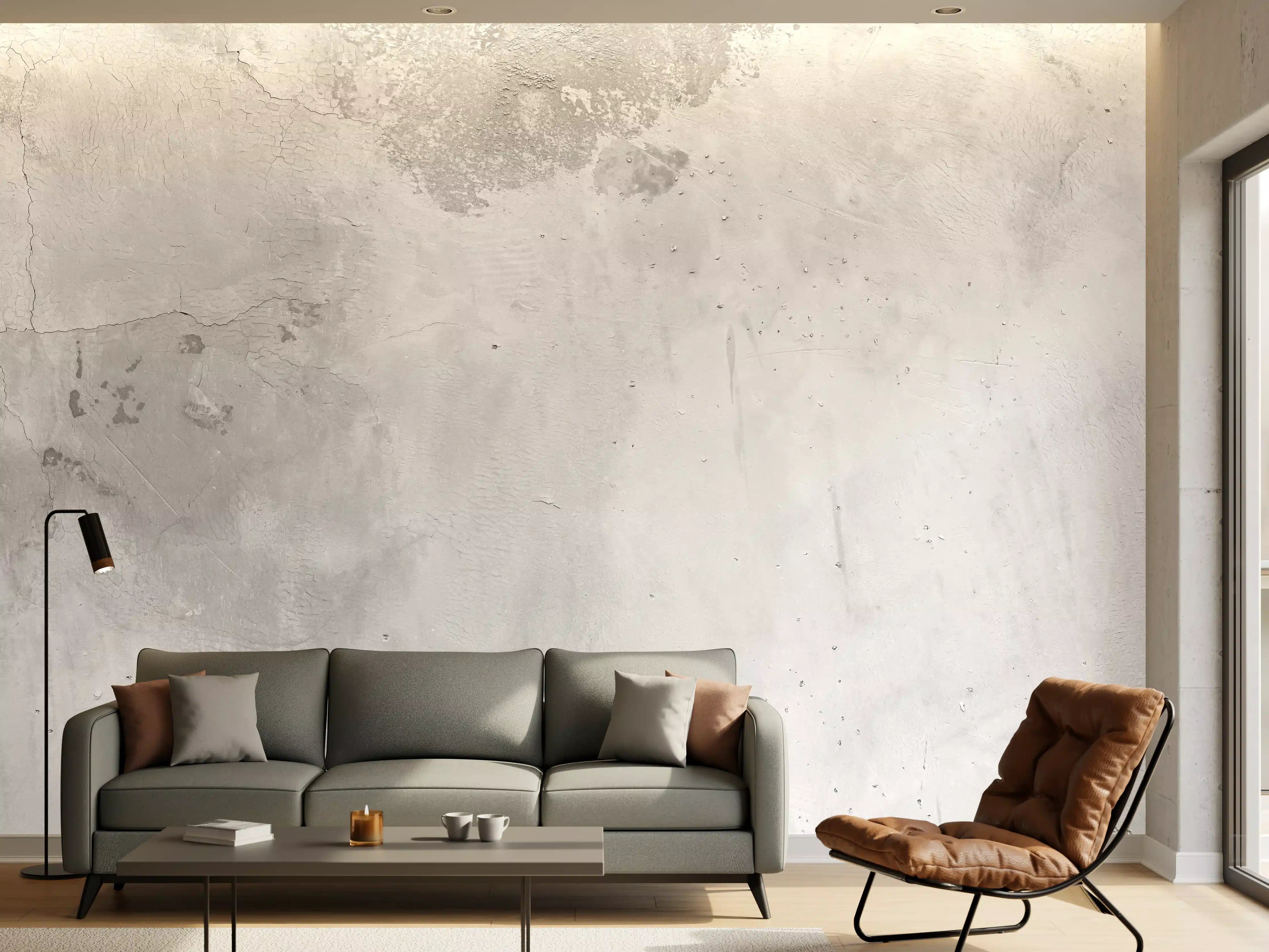 Wandverkleidung Wohnzimmer - Panorama einer alten Betonwand