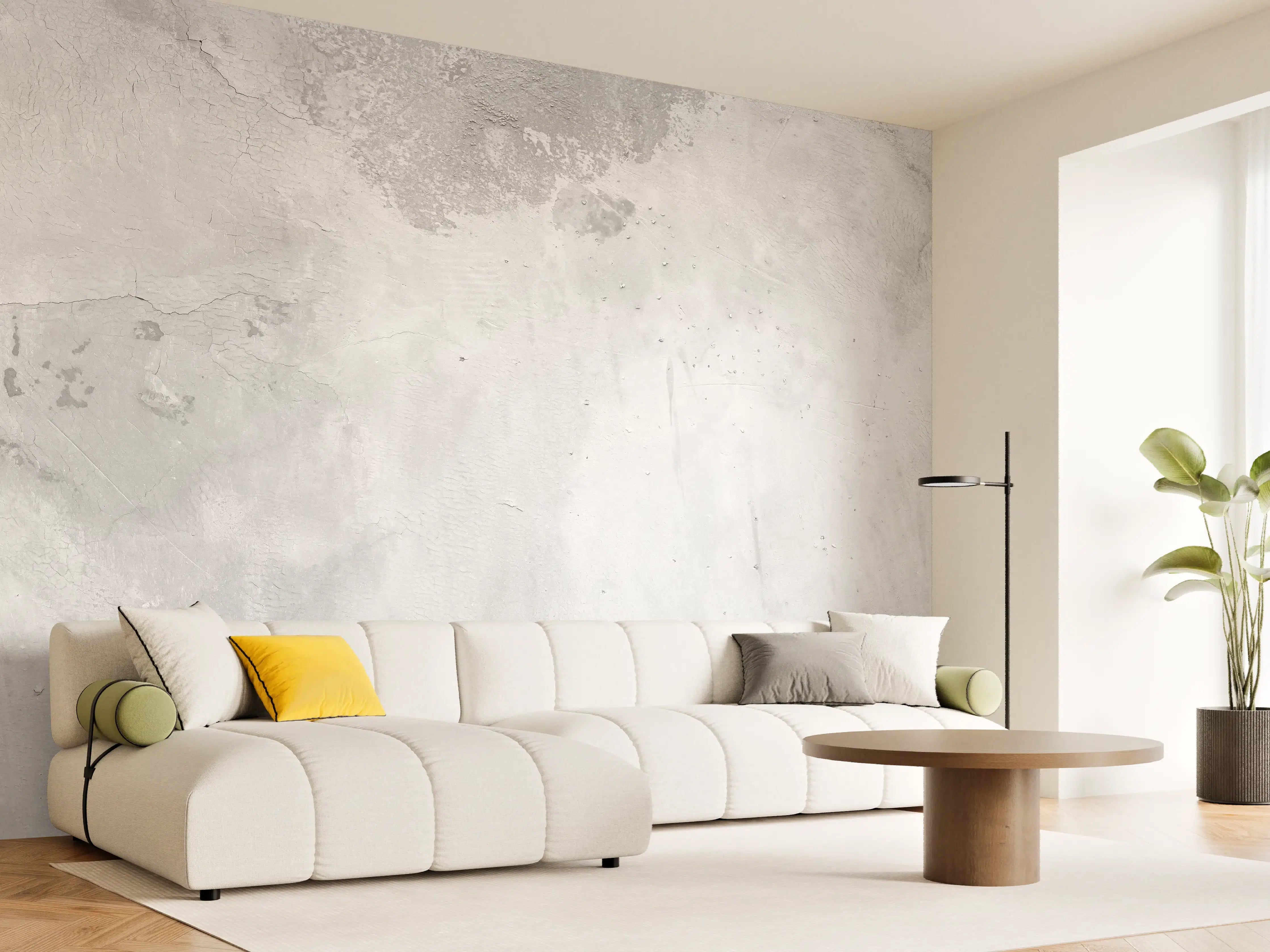 Wandverkleidung Wohnzimmer - Panorama einer alten Betonwand