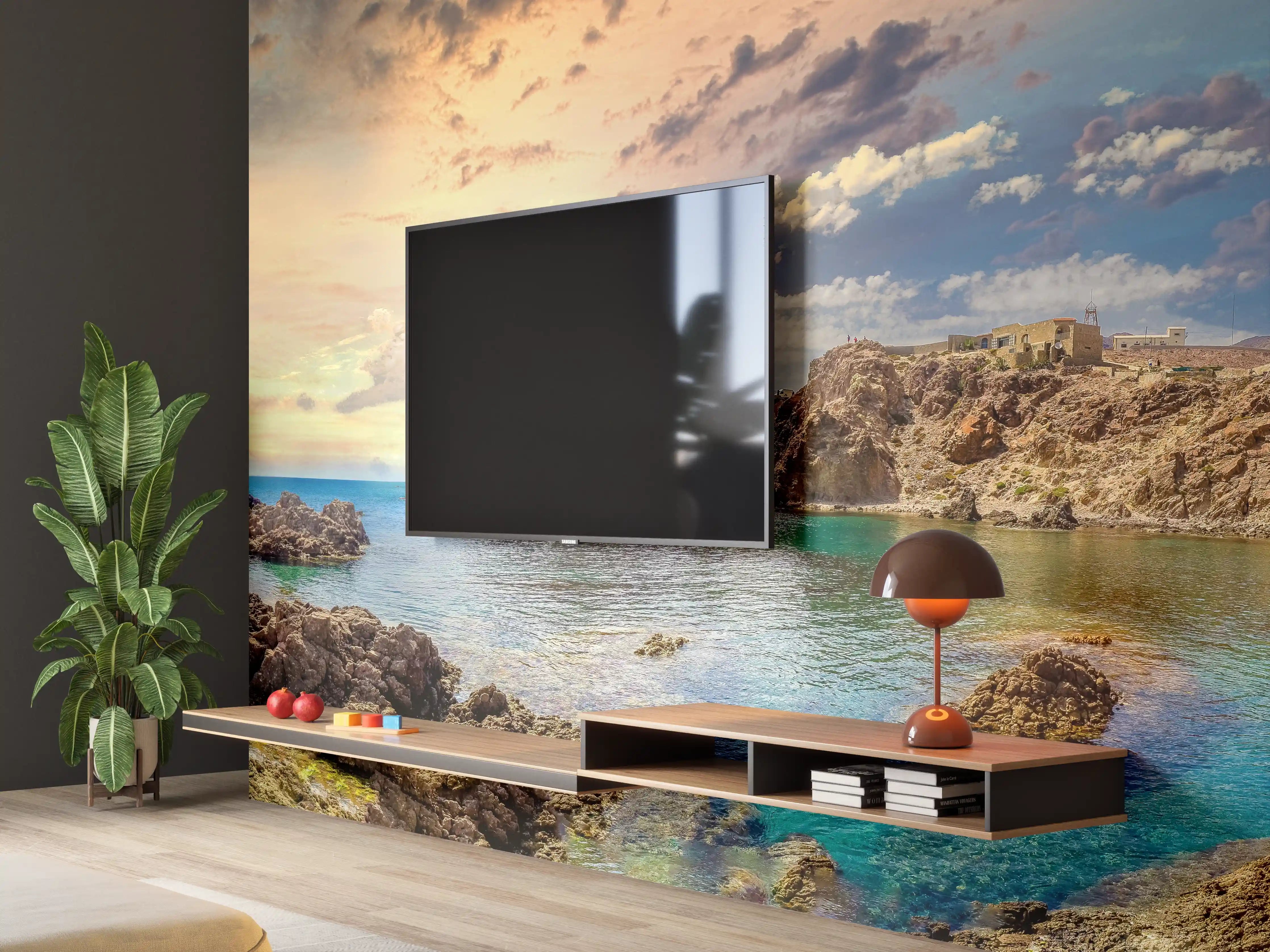 Wandverkleidung Wohnzimmer - Panoramablick - Arrecife de las Sirenas