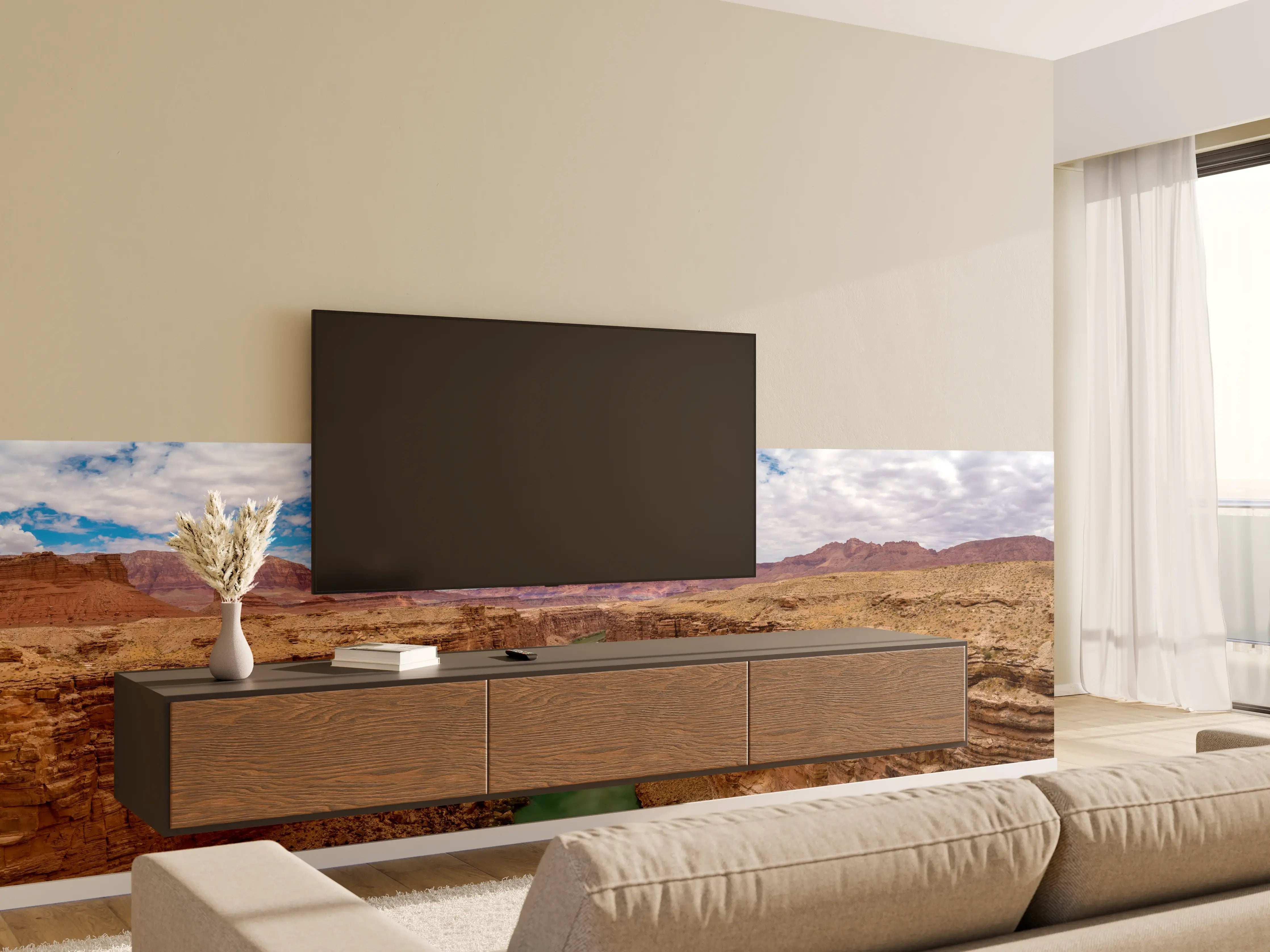 Wandverkleidung Wohnzimmer - Panoramablick auf Colorado River - USA