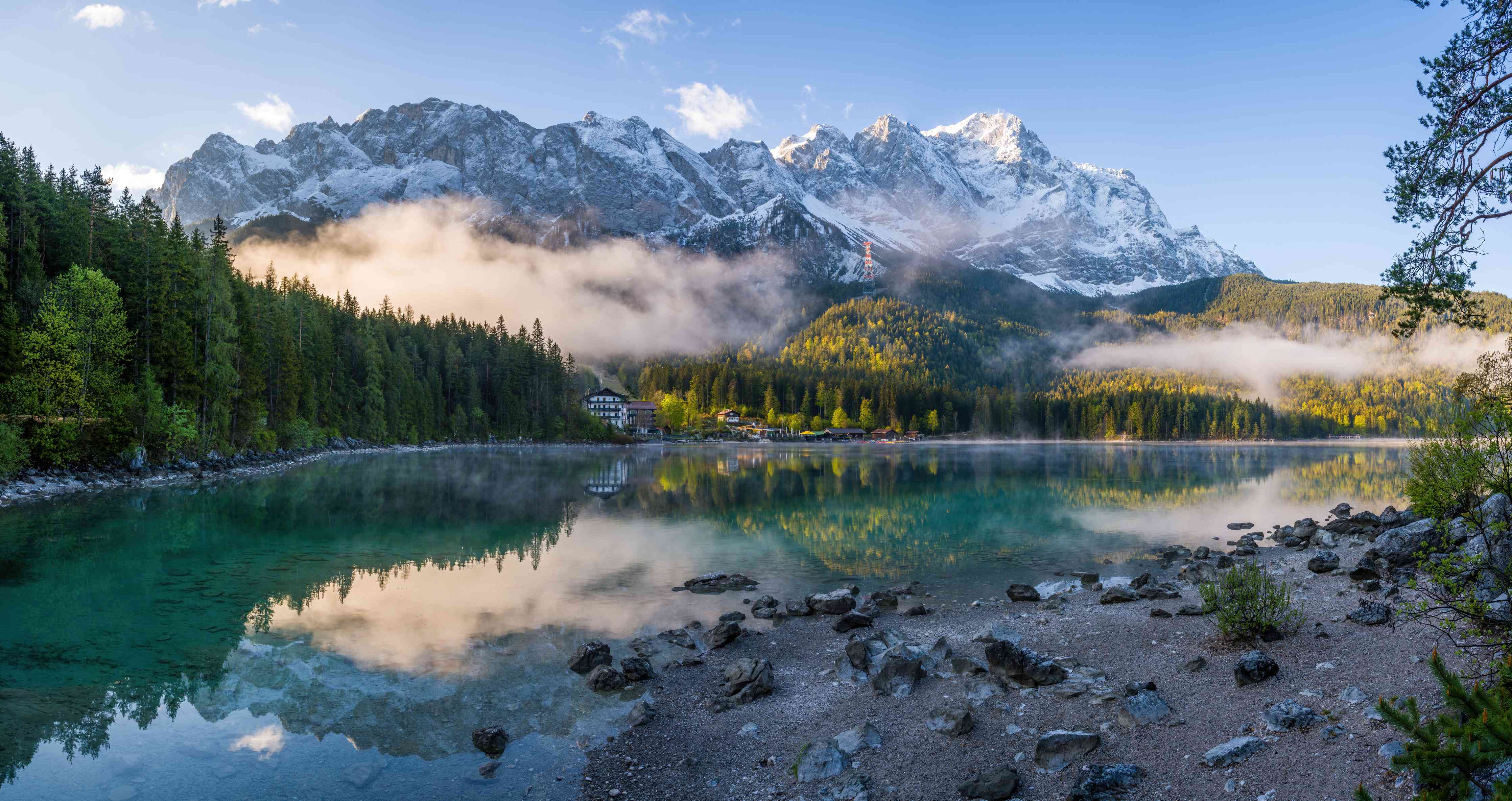Wandverkleidung Wohnzimmer-Panoramablick auf die Zugspitze