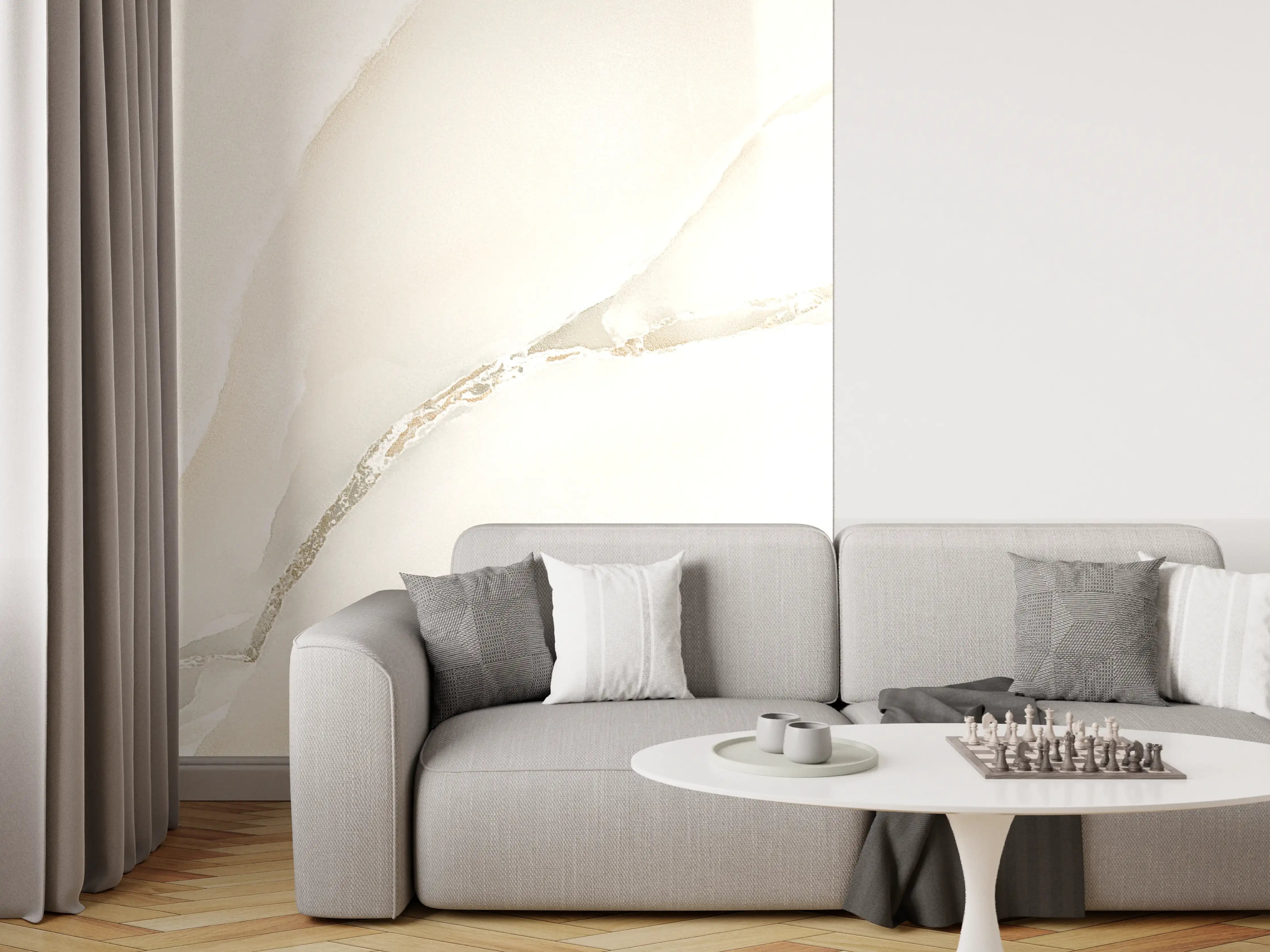 Wandverkleidung Wohnzimmer - Polierter Onyxmarmor 1