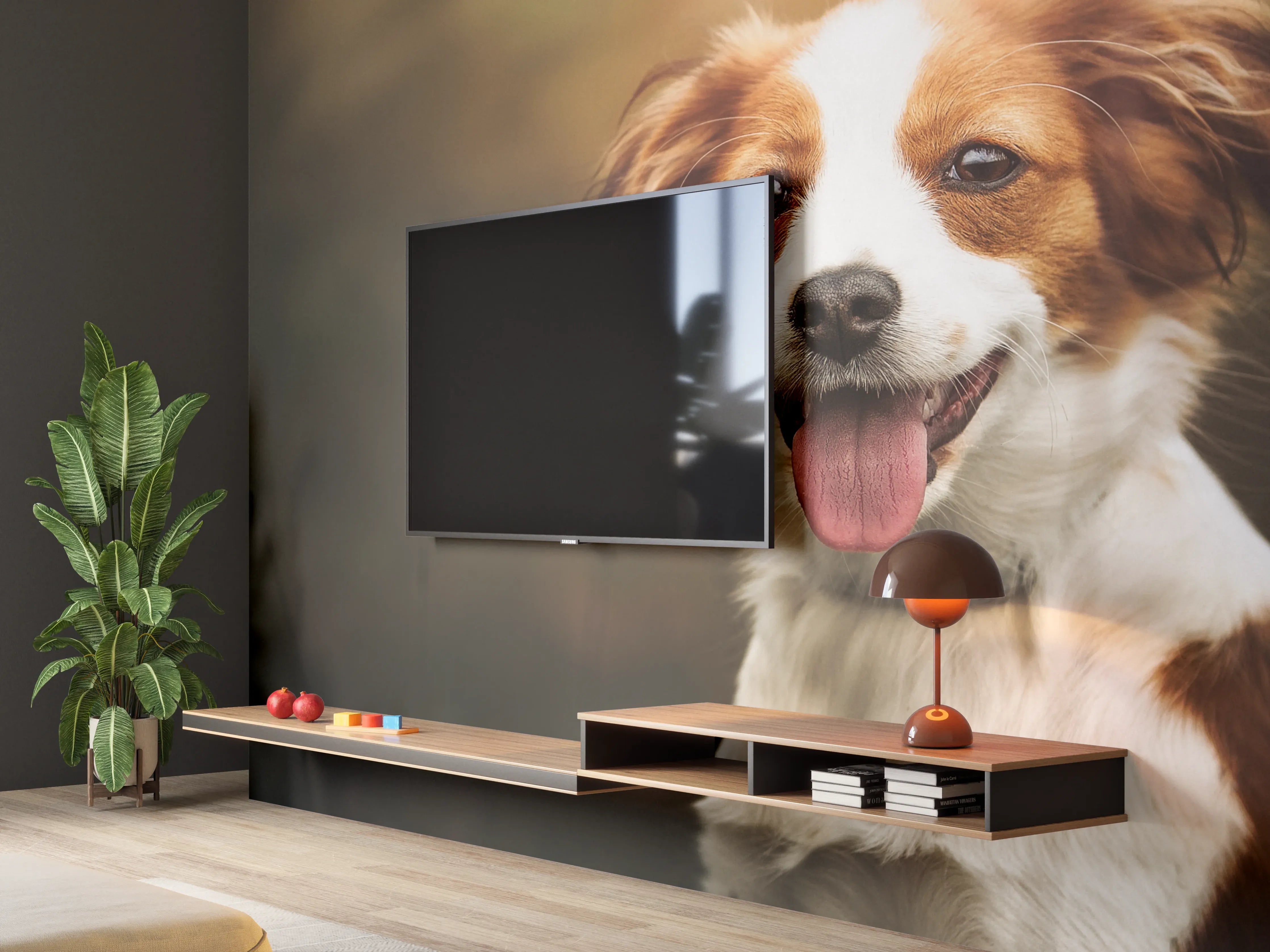 Wandverkleidung Wohnzimmer - Porträt eines niedlichen Kooiker-Hundes