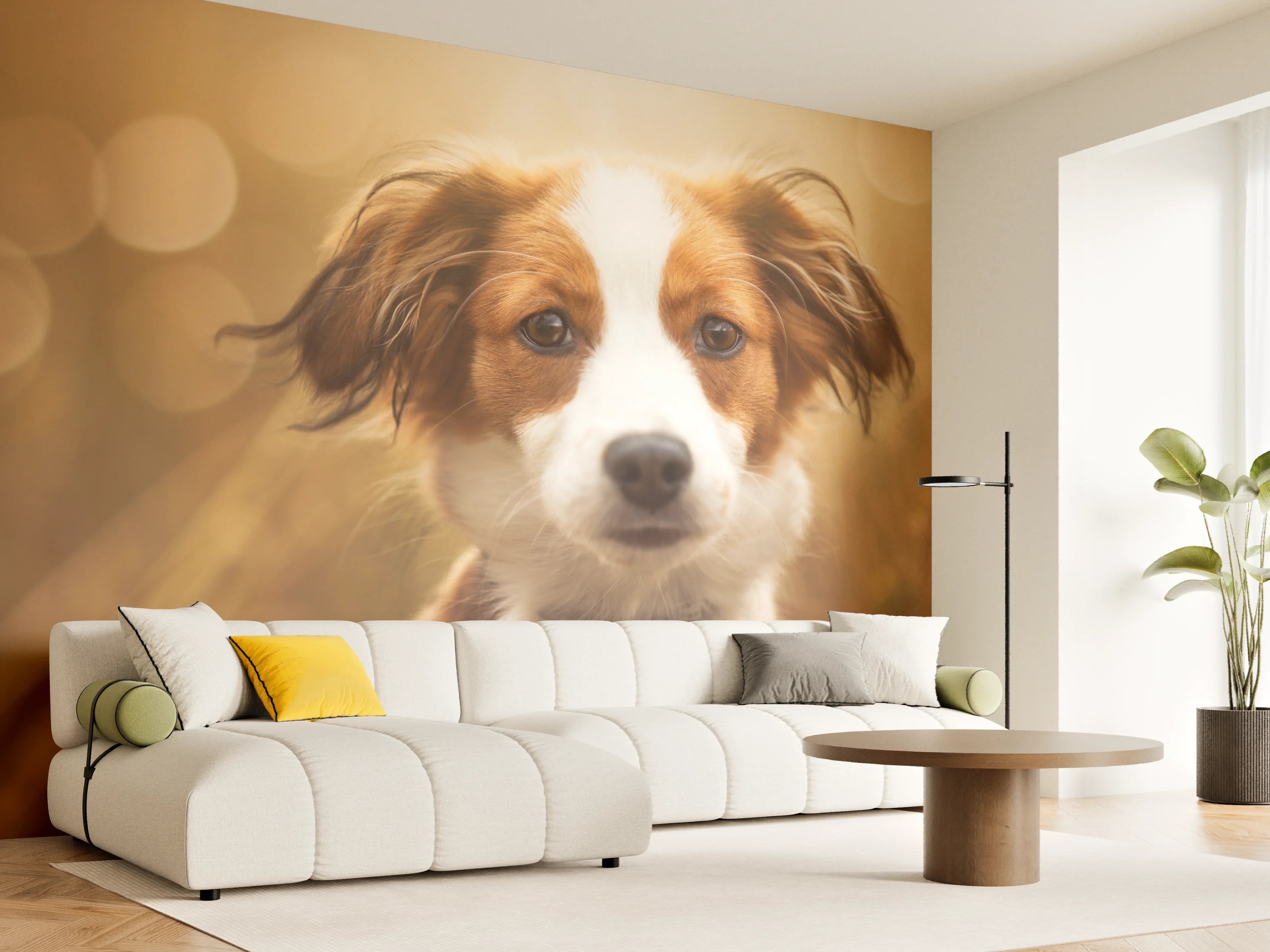 Wandverkleidung Wohnzimmer - Portrait eines süßen Kooiker Hundes