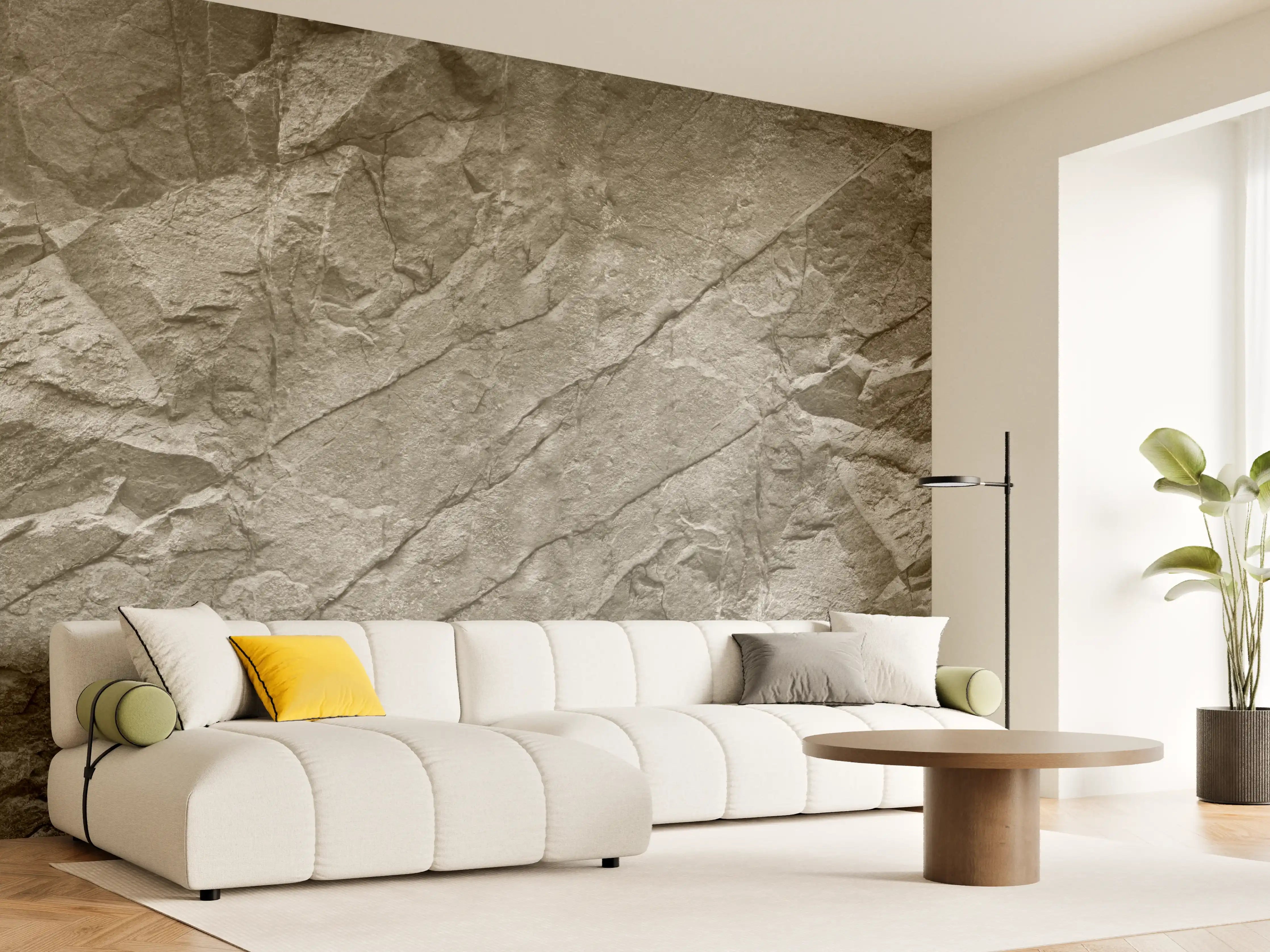 Wandverkleidung Wohnzimmer - Prägnantes Titel für Wanddekoration