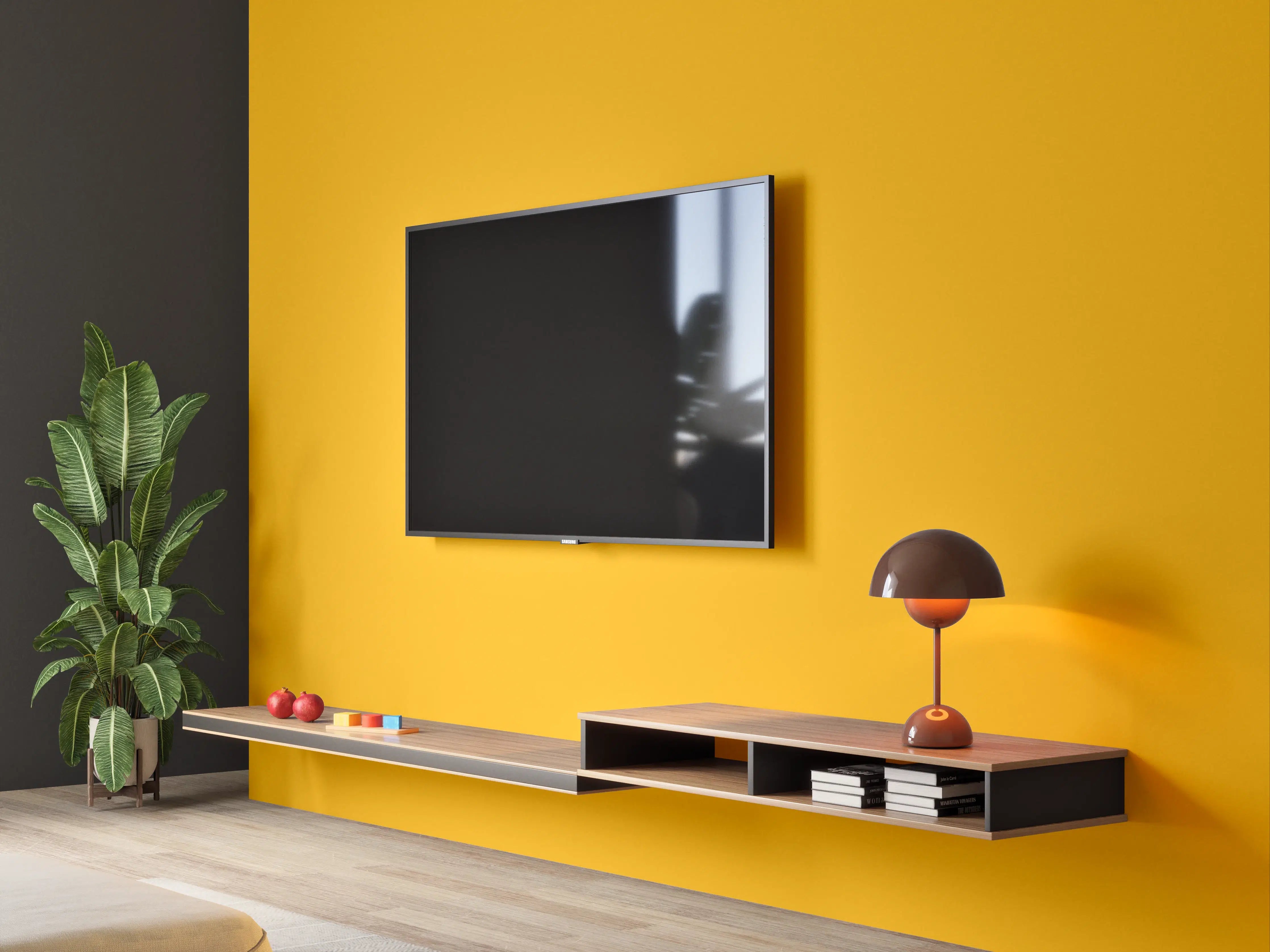 Wandverkleidung Wohnzimmer - RAL 1006 (Maisgelb)