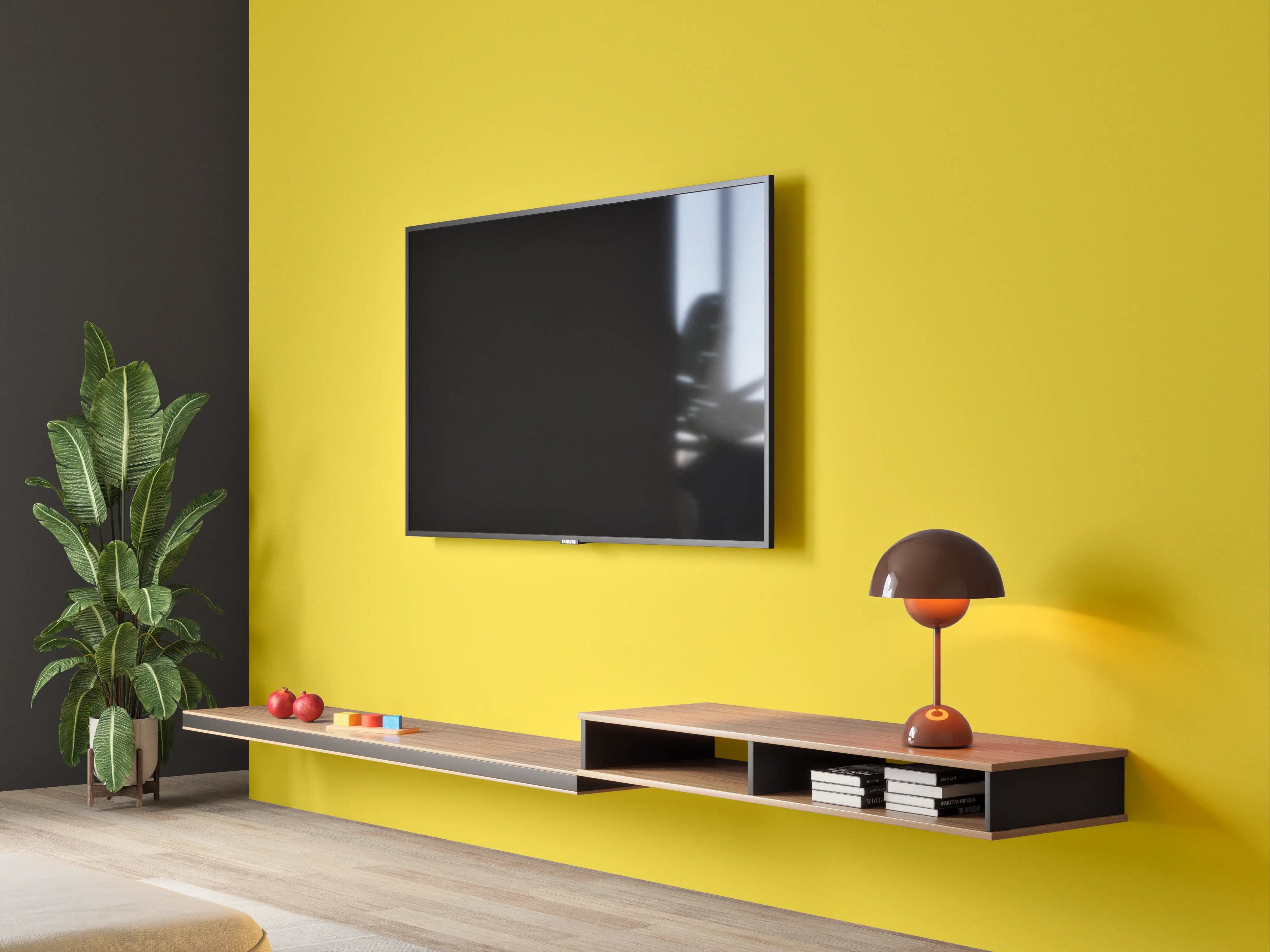 Wandverkleidung Wohnzimmer - RAL 1012 (Zitronengelb)