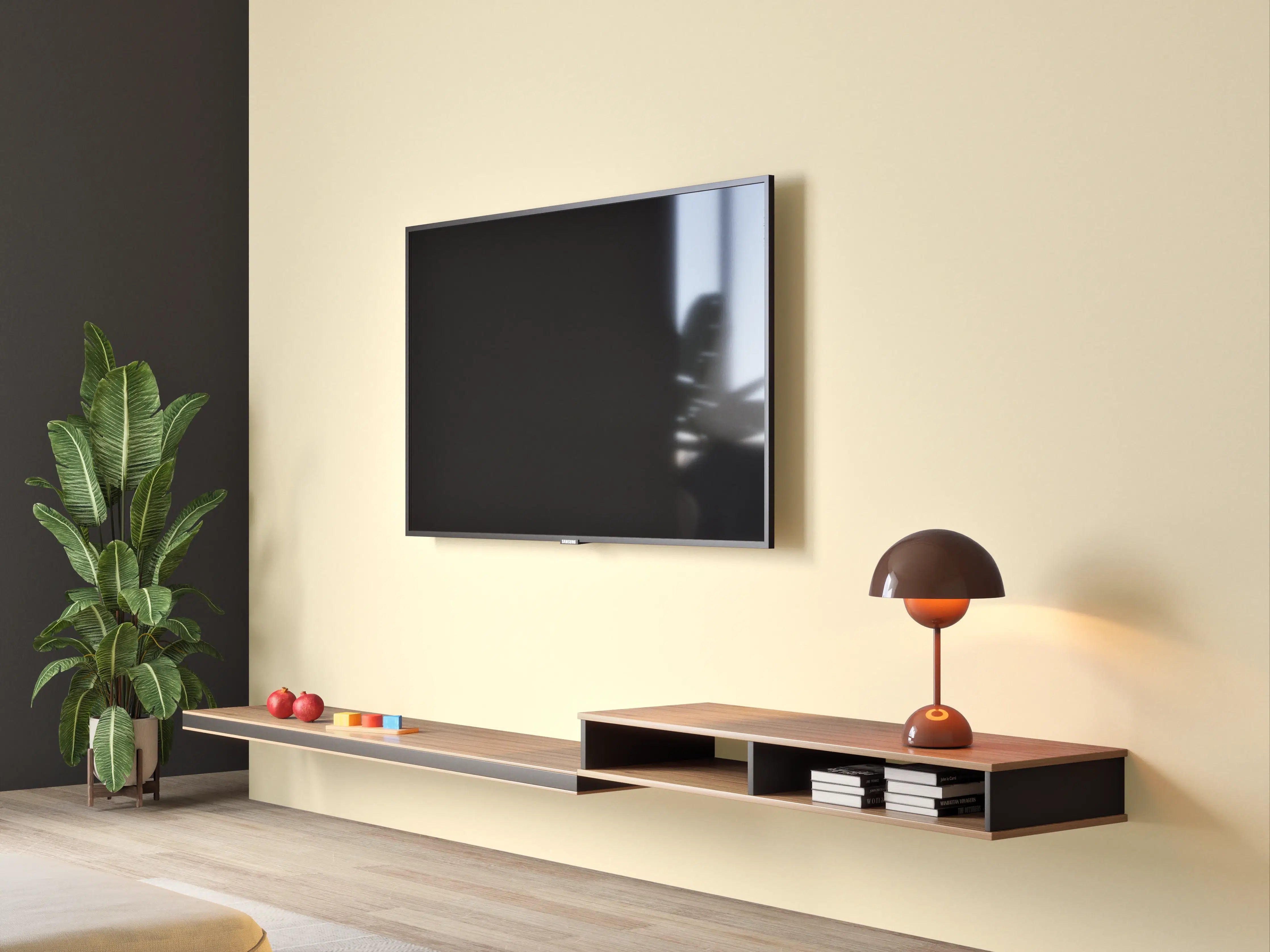 Wandverkleidung Wohnzimmer - RAL 1015 (Hellelfenbein)