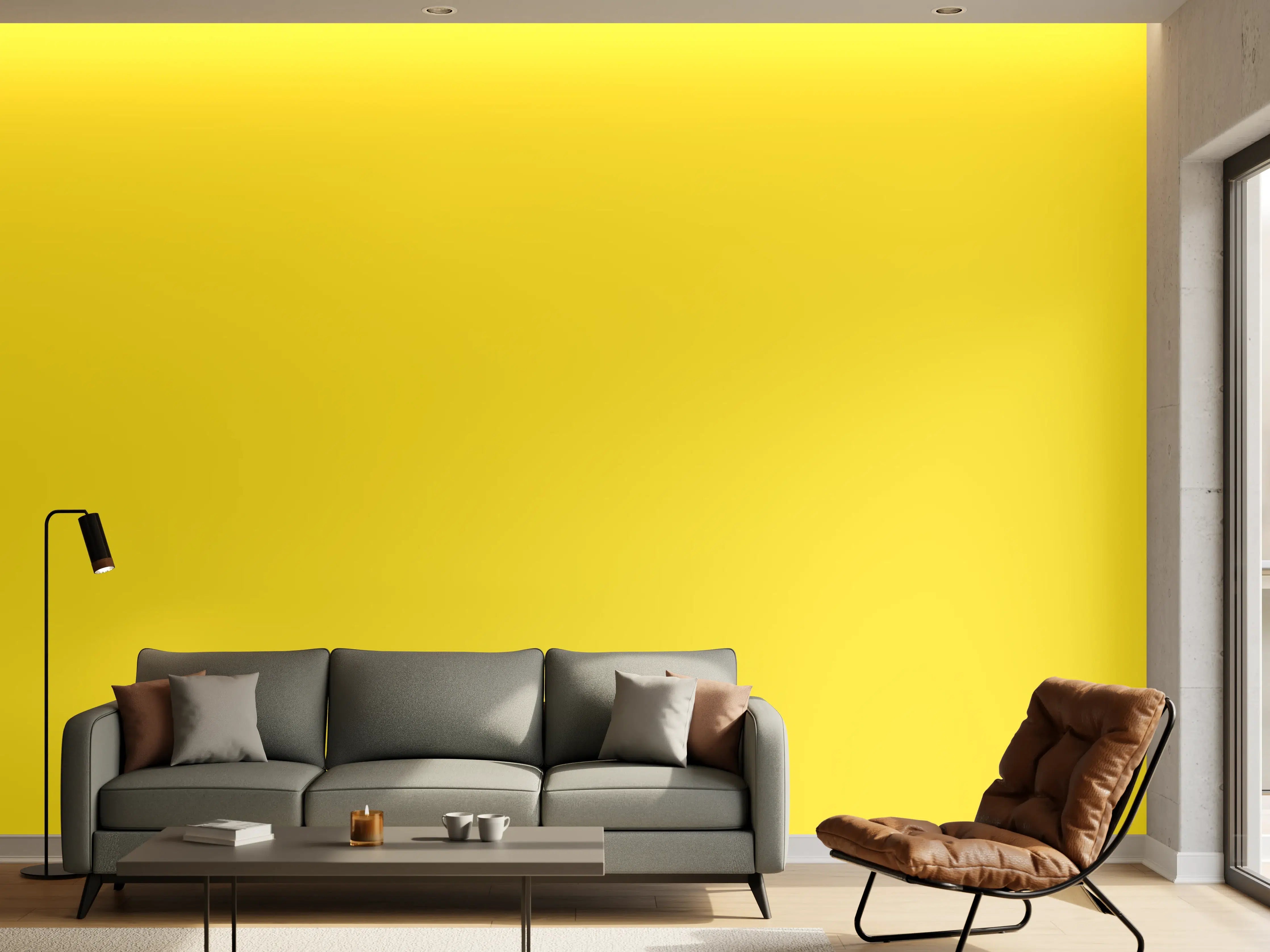 Wandverkleidung Wohnzimmer - RAL 1018 (Zinkgelb)