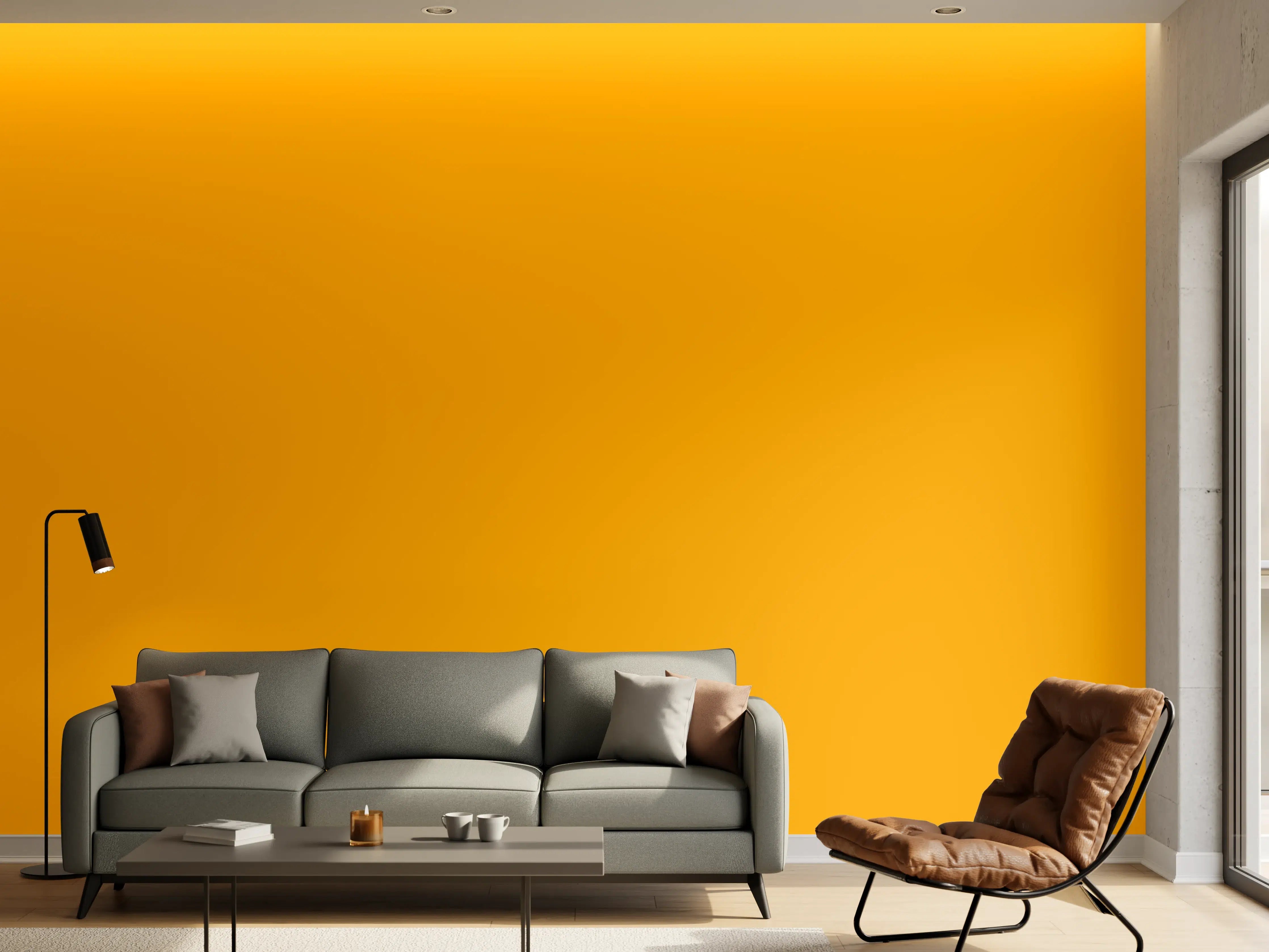 Wandverkleidung Wohnzimmer - RAL 1037 (Sonnengelb)