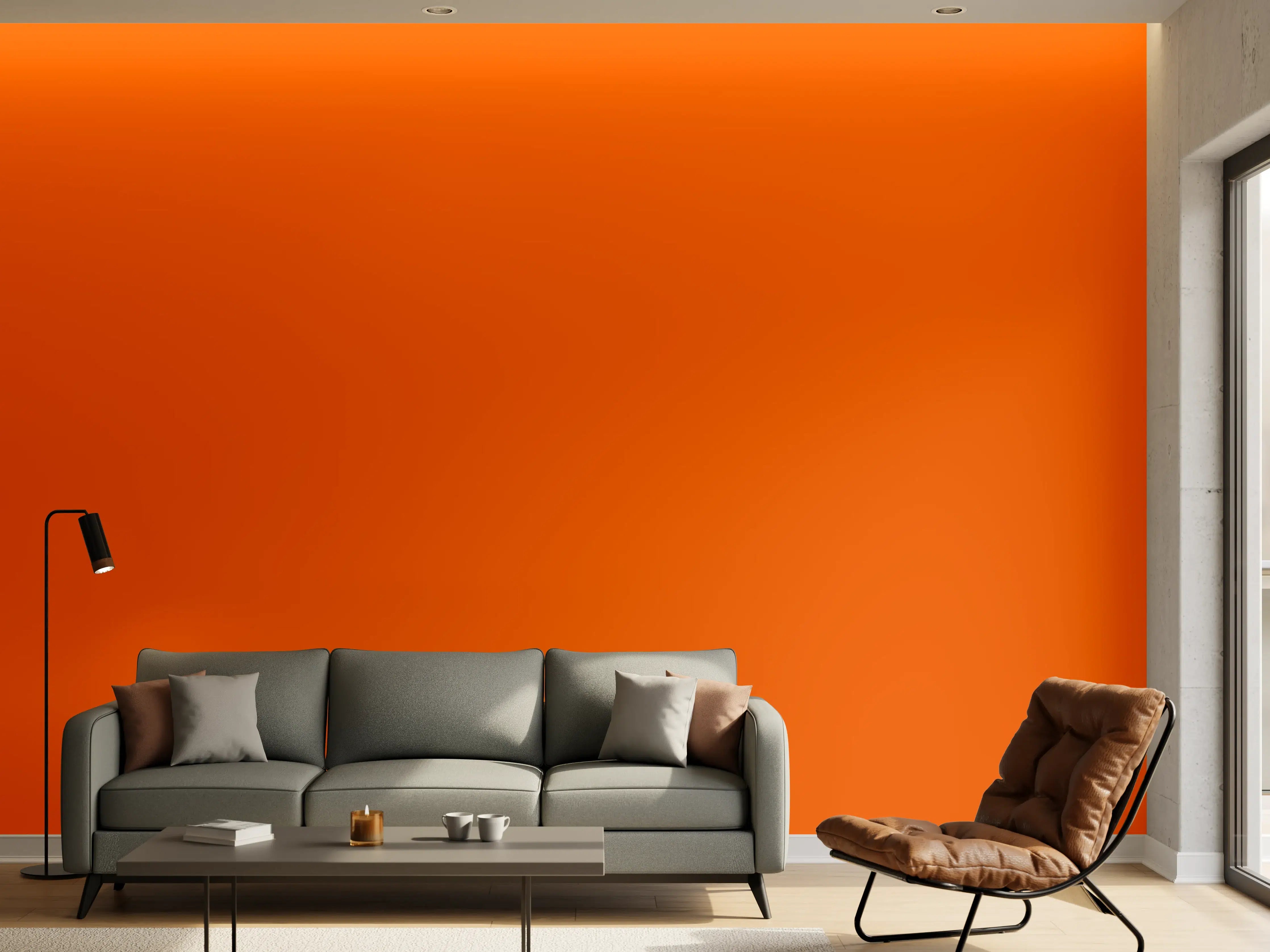 Wandverkleidung Wohnzimmer - RAL 2009 (Verkehrsorange)