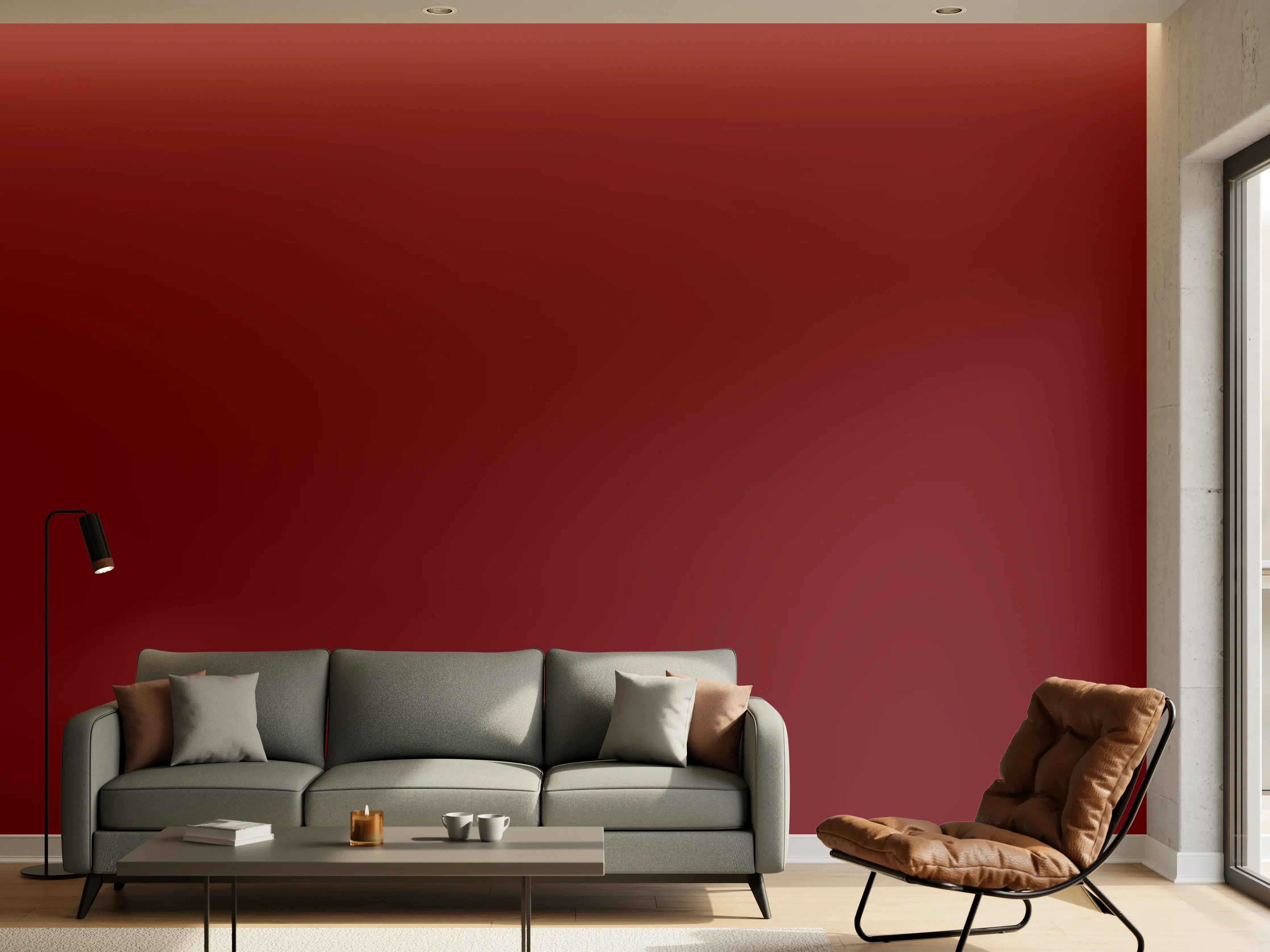 Wandverkleidung Wohnzimmer - RAL 3004 (Purpurrot)