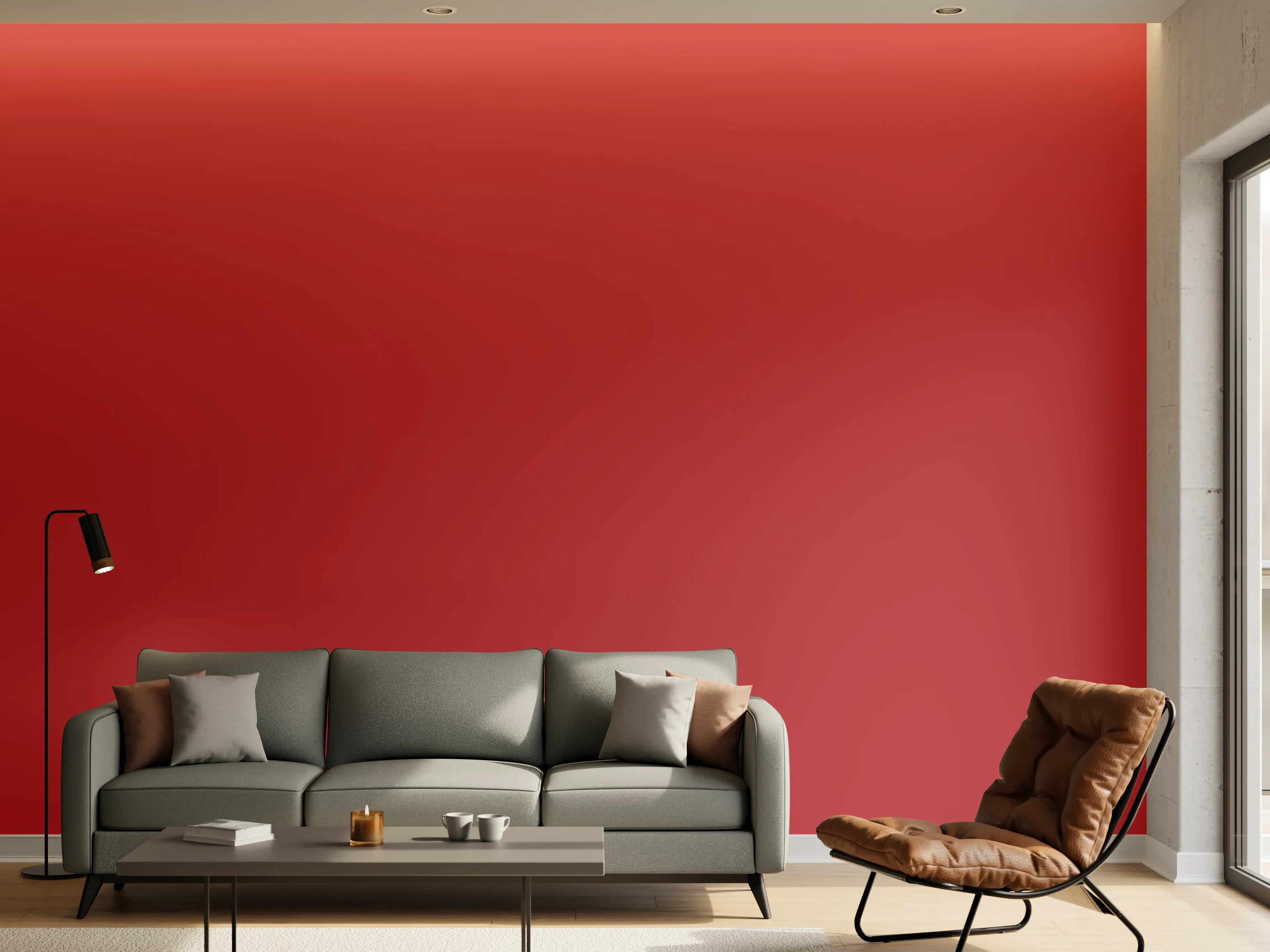 Wandverkleidung Wohnzimmer - RAL 3031 (Orientrot)