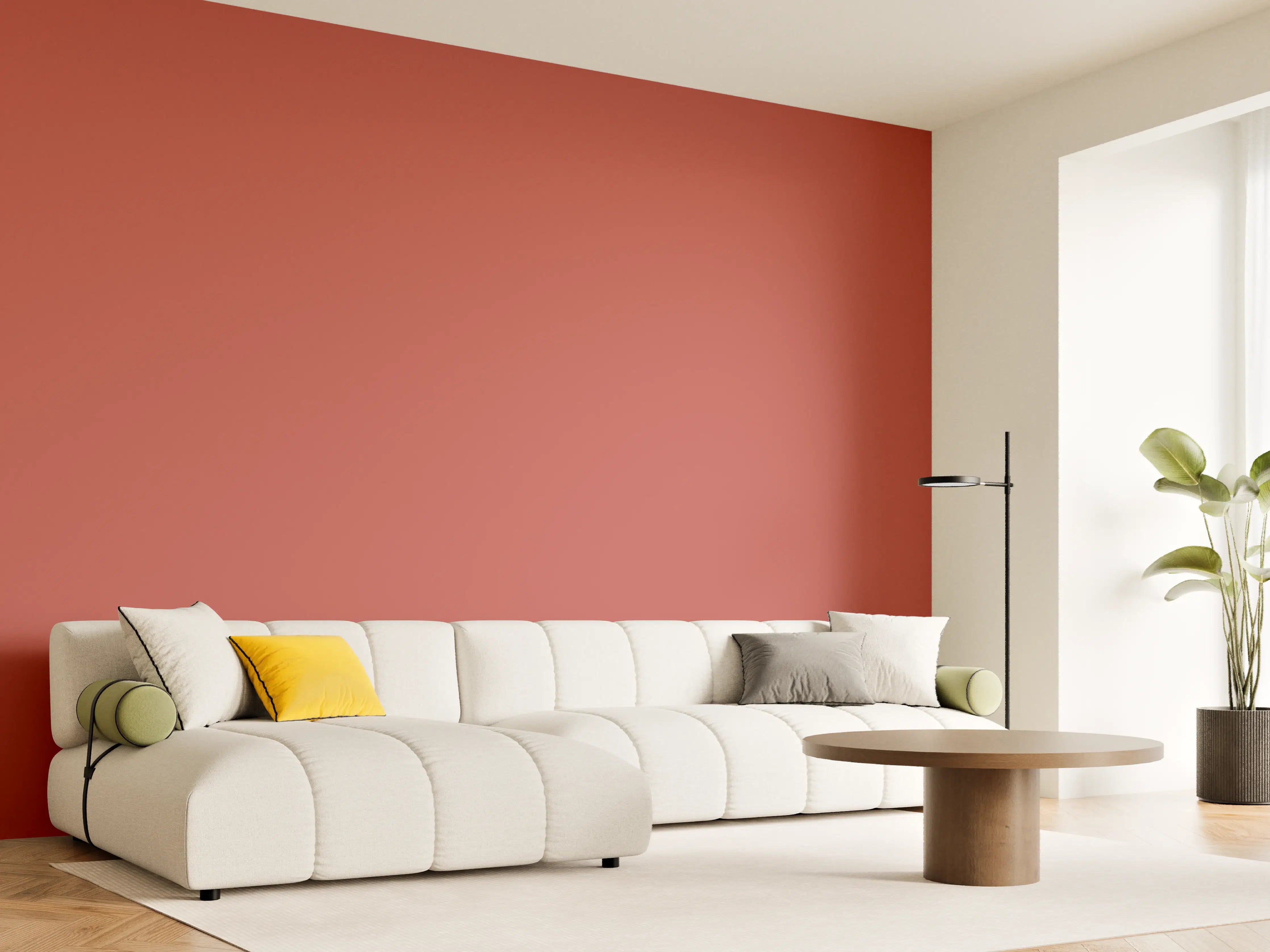 Wandverkleidung Wohnzimmer - RAL 3033 (Perlrosa)