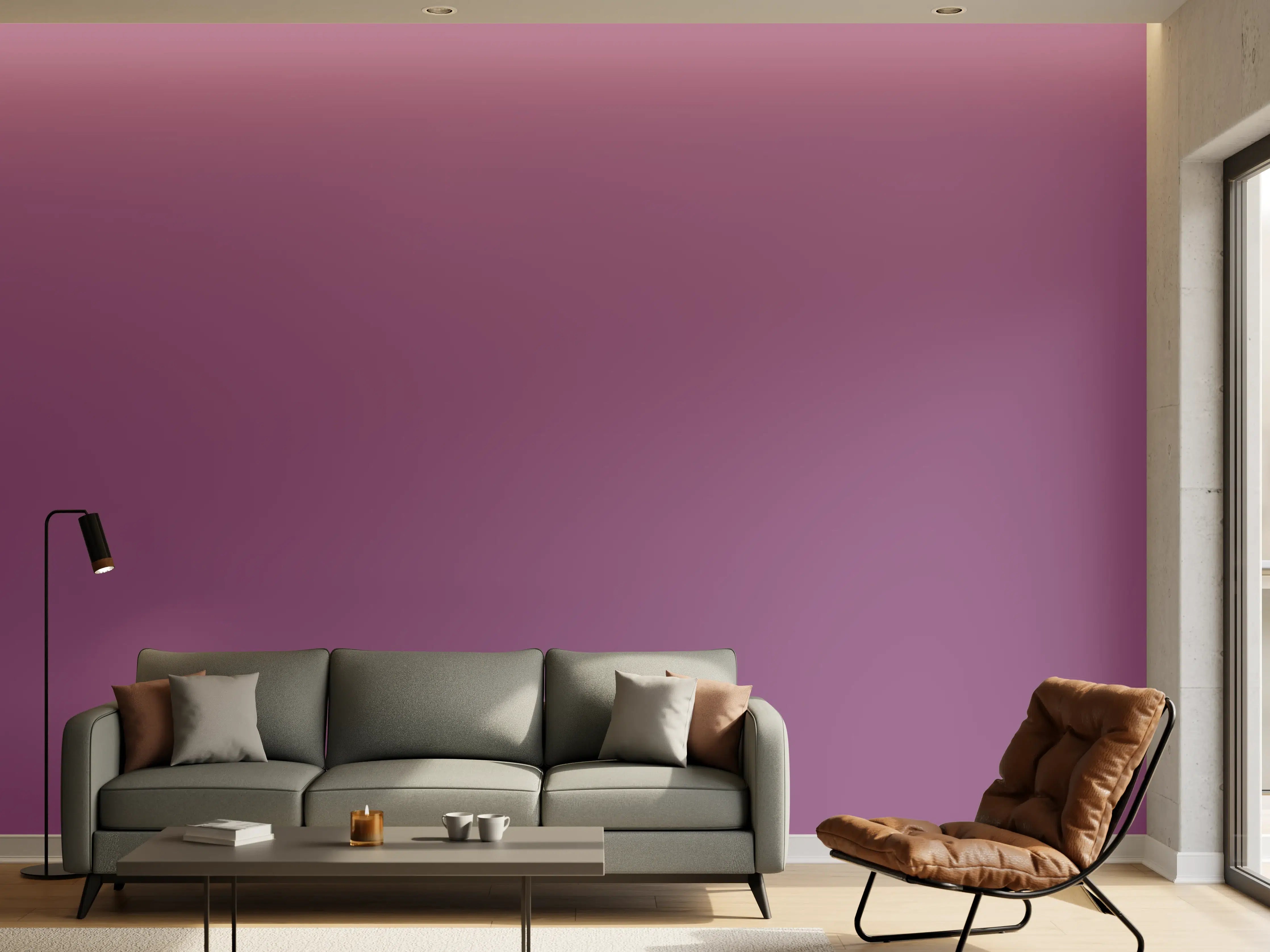 Wandverkleidung Wohnzimmer - RAL 4001 (Rotflieder)