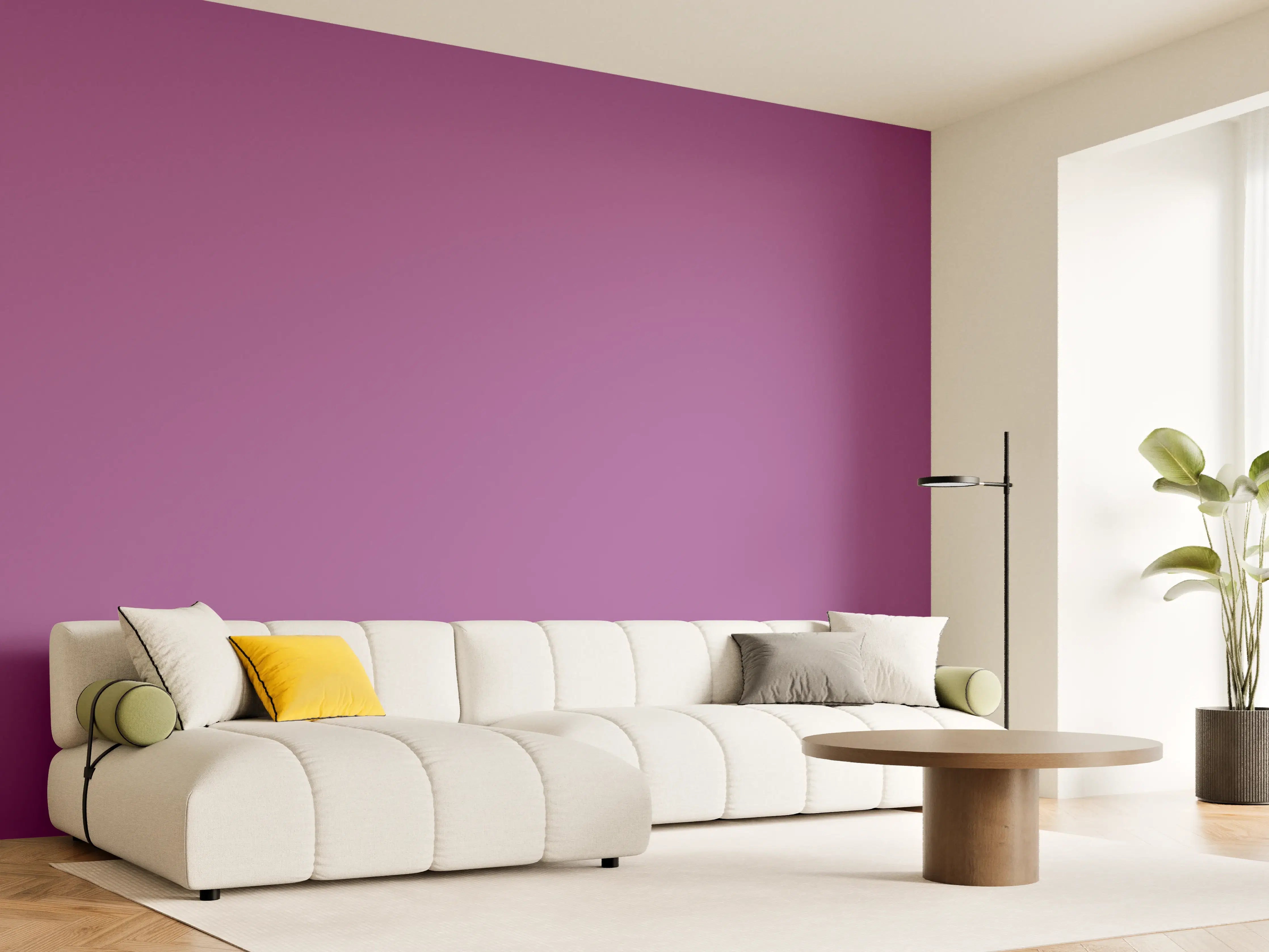 Wandverkleidung Wohnzimmer - RAL 4008 (Signalviolett)