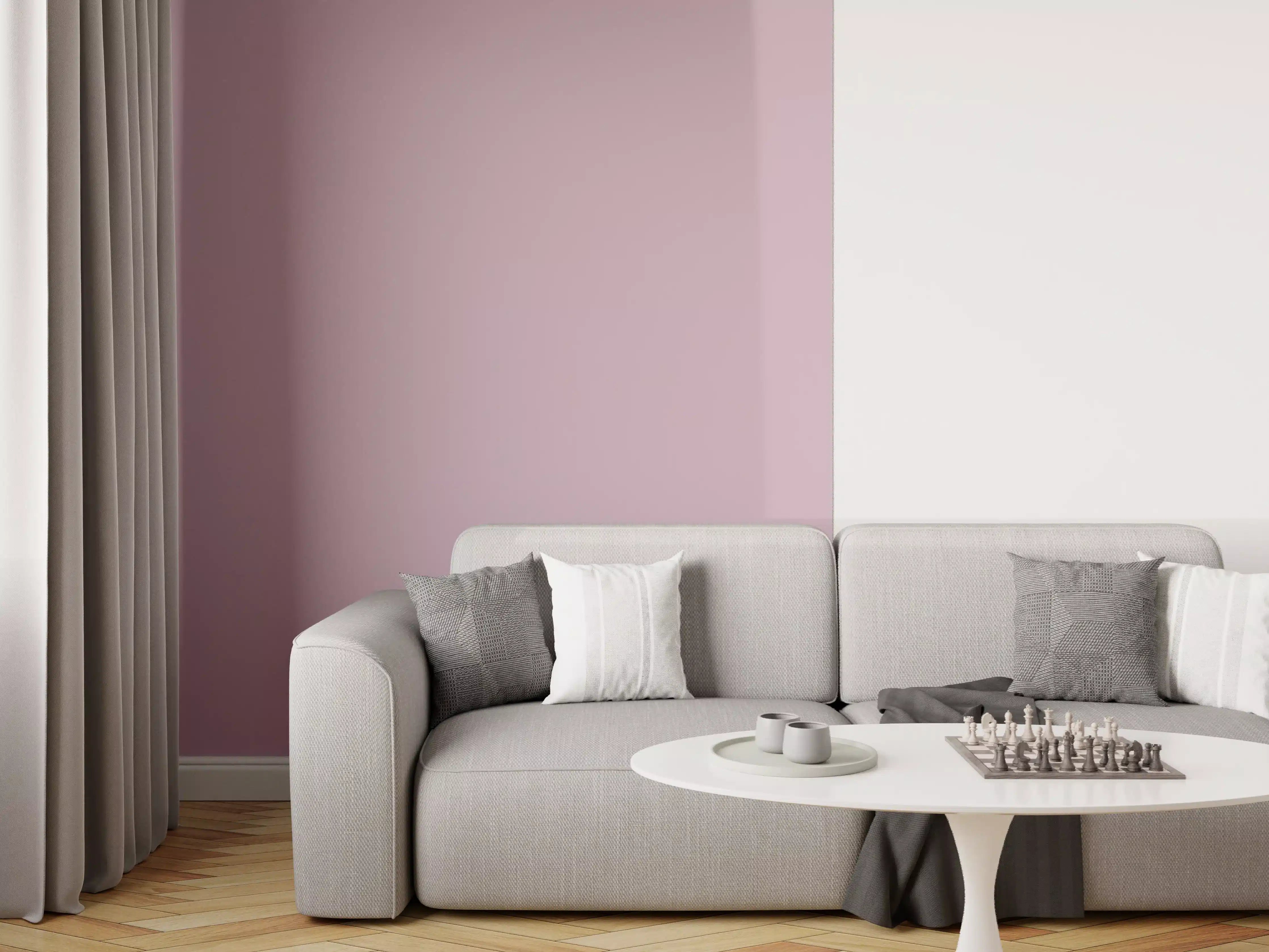 Wandverkleidung Wohnzimmer - RAL 4009 (Pastellviolett)
