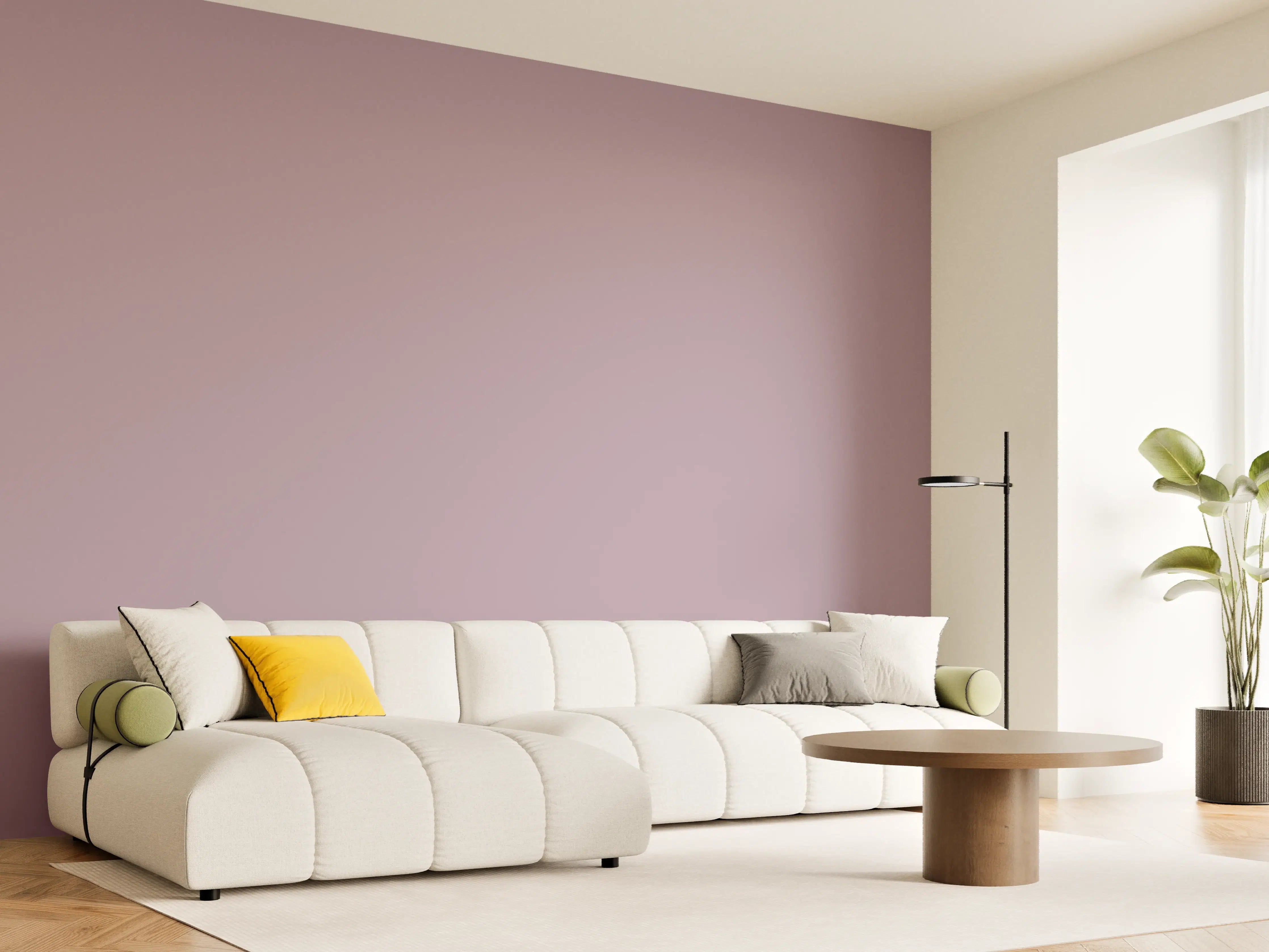 Wandverkleidung Wohnzimmer - RAL 4009 (Pastellviolett)